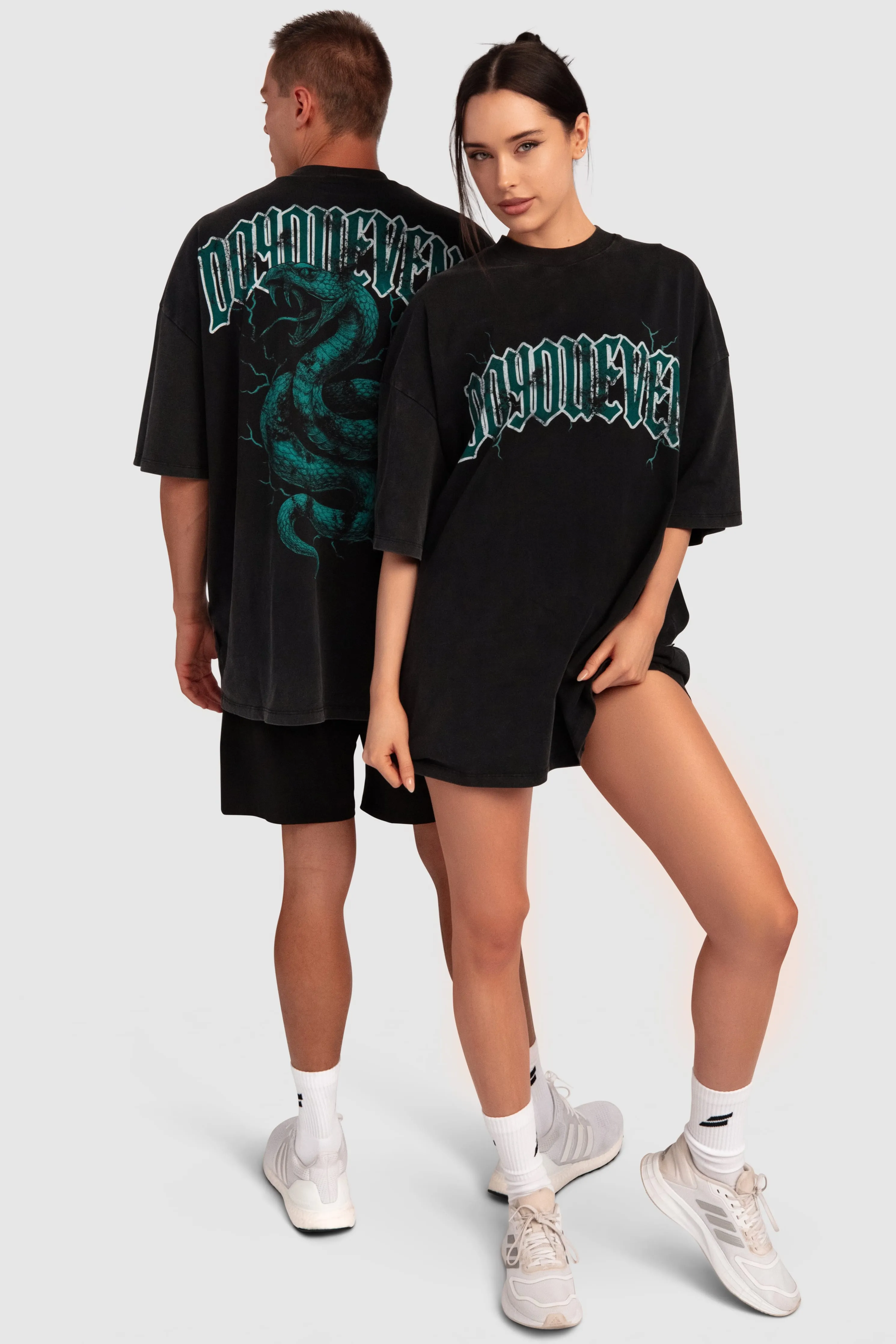 Venom Heavyweight Oversize Tee - Black Acid Wash sold by DOYOUEVEN