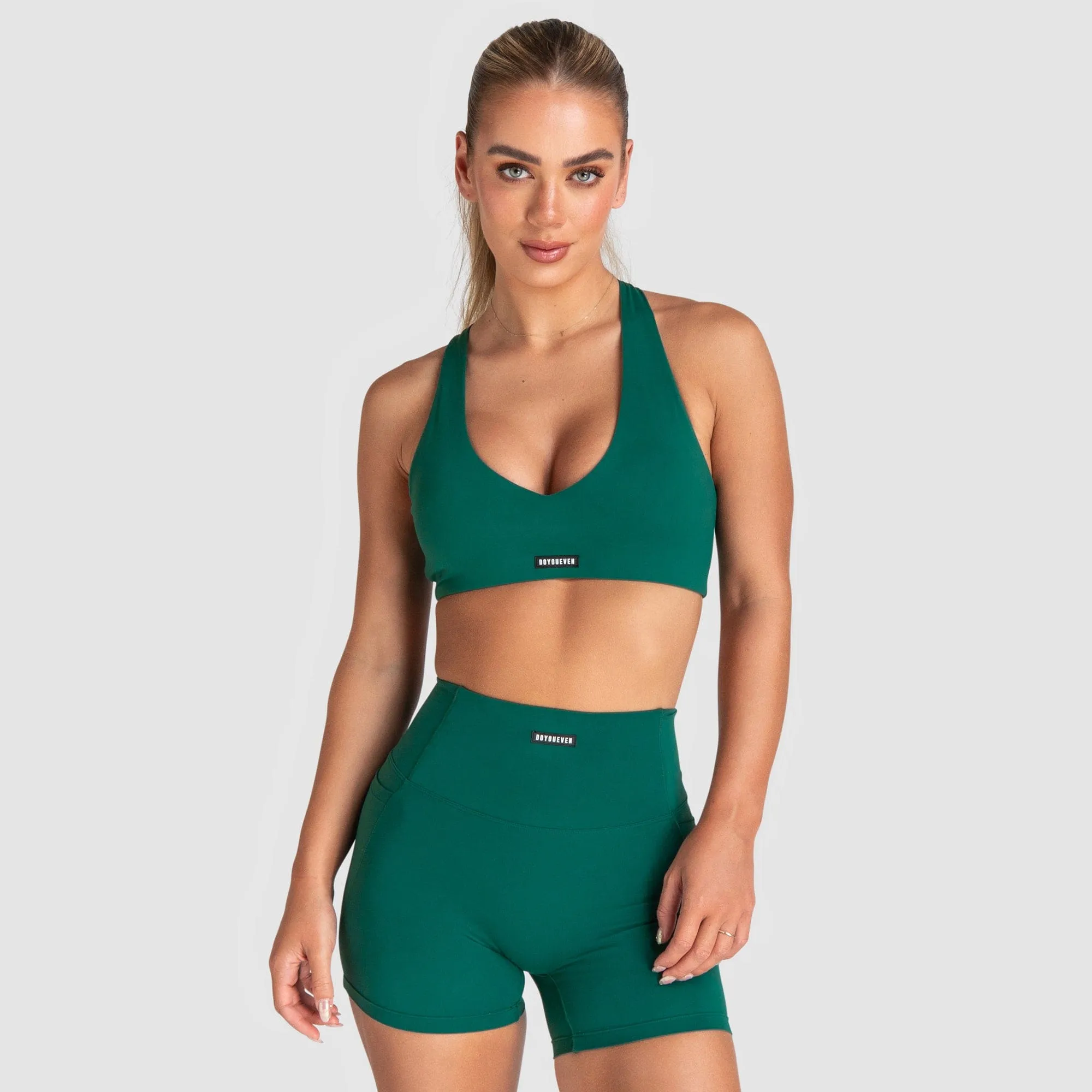 Desire V-Neck Crop - Emerald Green sold by DOYOUEVEN