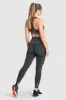 DYE Scrunch Seamless Crop - Black Marl sold by DOYOUEVEN