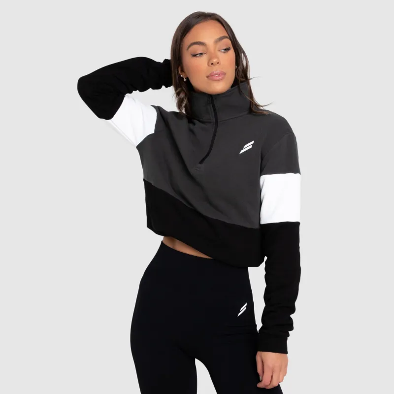 Legacy ¼ Zip Jumper - Charcoal/Black sold by DOYOUEVEN