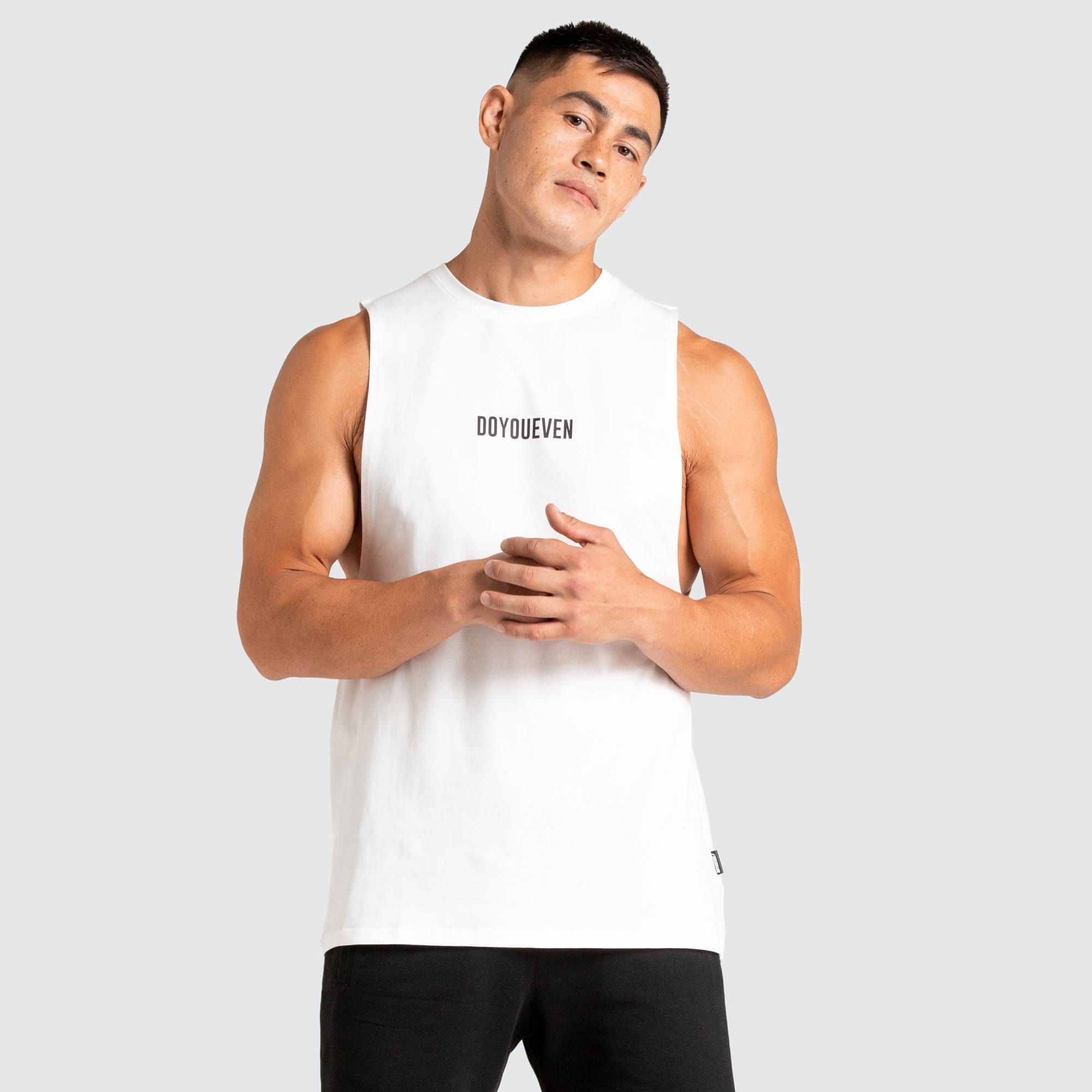 Origin Muscle Tank - White sold by DOYOUEVEN
