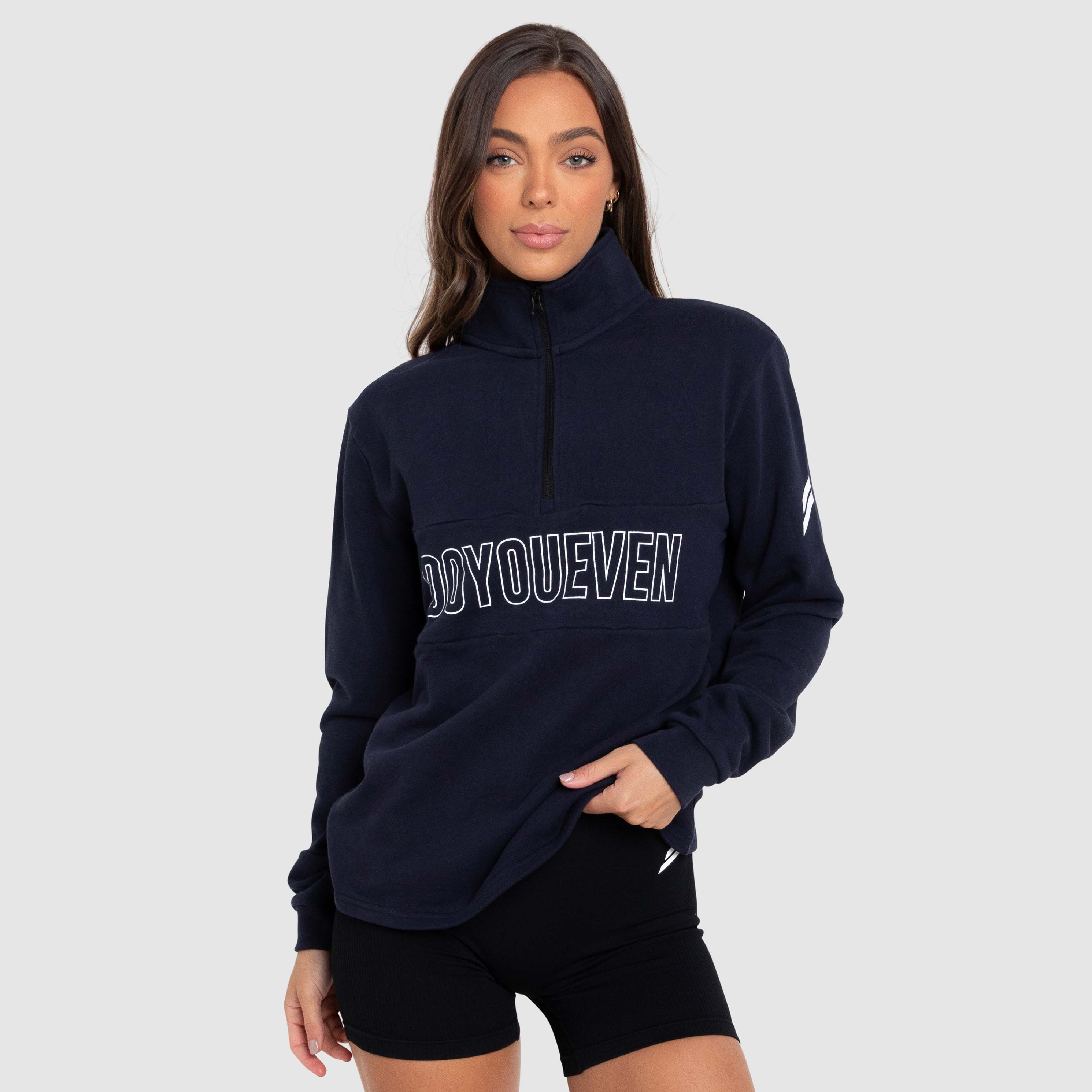 Essential ¼ Zip Jumper - Navy sold by DOYOUEVEN