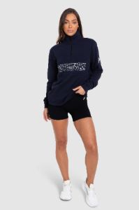 Essential ¼ Zip Jumper - Navy sold by DOYOUEVEN