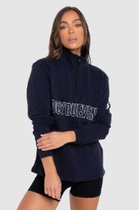 Essential ¼ Zip Jumper - Navy sold by DOYOUEVEN