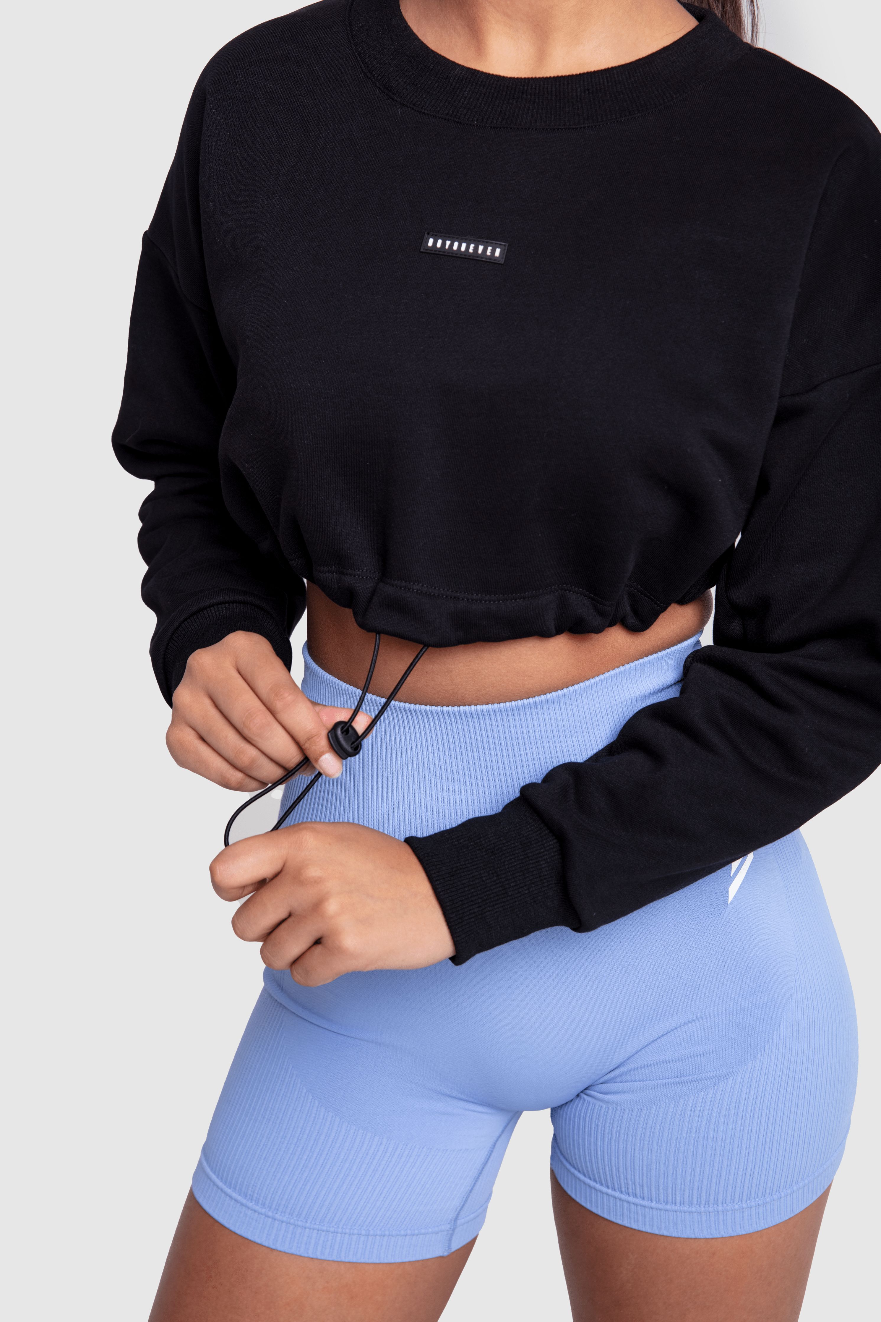 Everyday Cropped Jumper - Black sold by DOYOUEVEN product image thumbnail 6