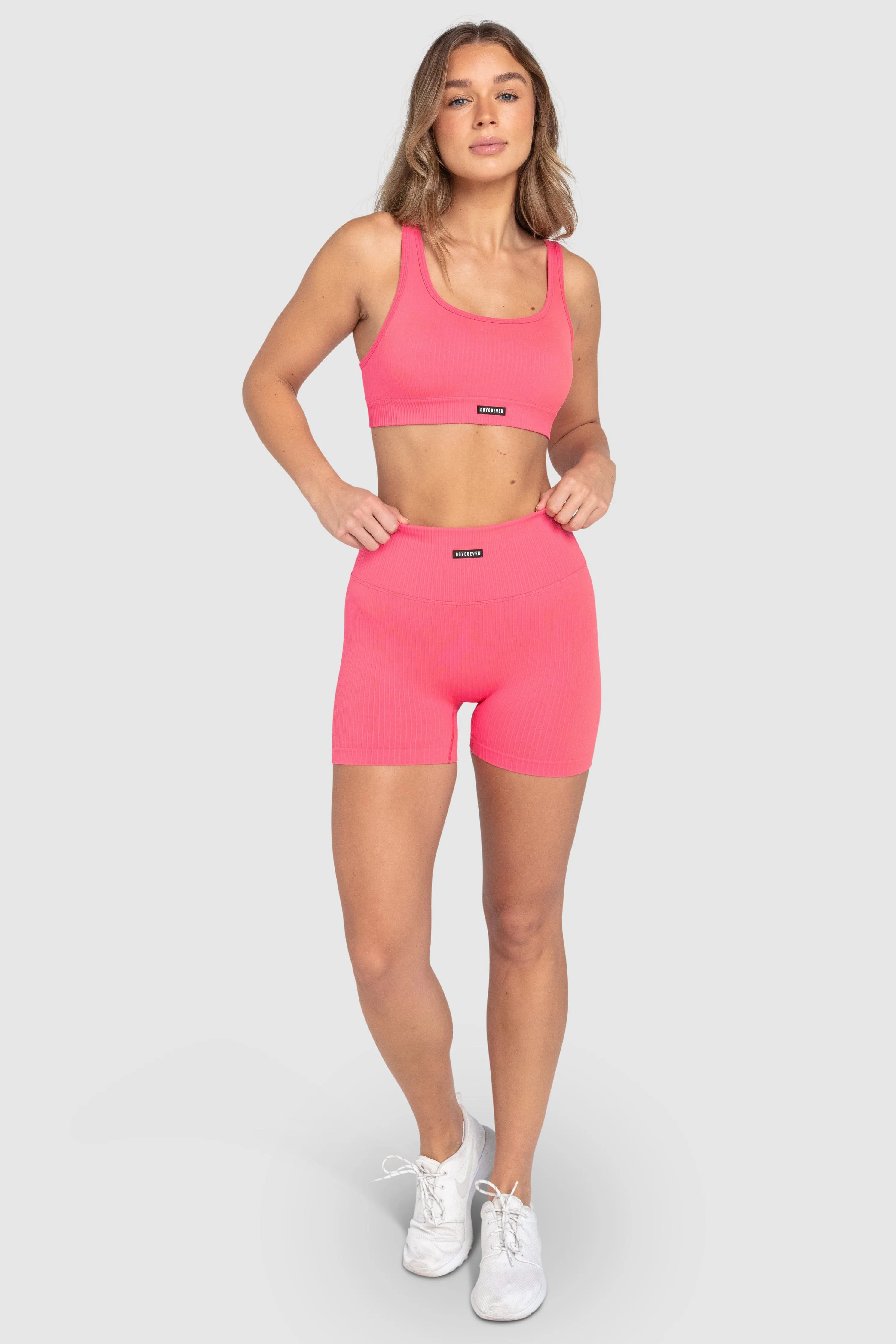 Ribbed Seamless Crop - Watermelon Pink sold by DOYOUEVEN product image thumbnail 2