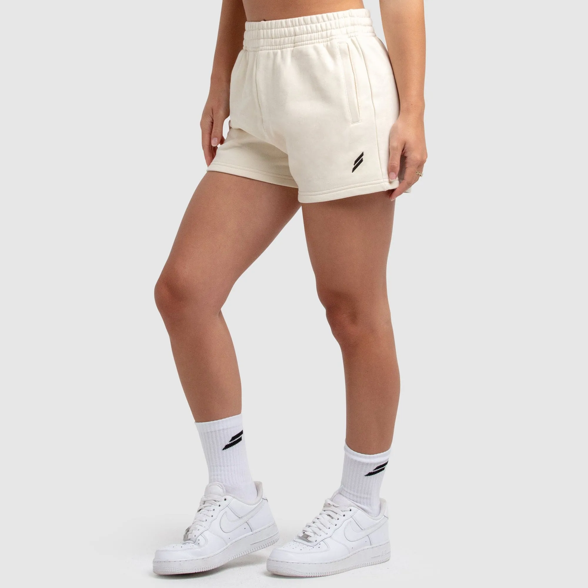 Women's Essential Cotton Shorts - Cream sold by DOYOUEVEN