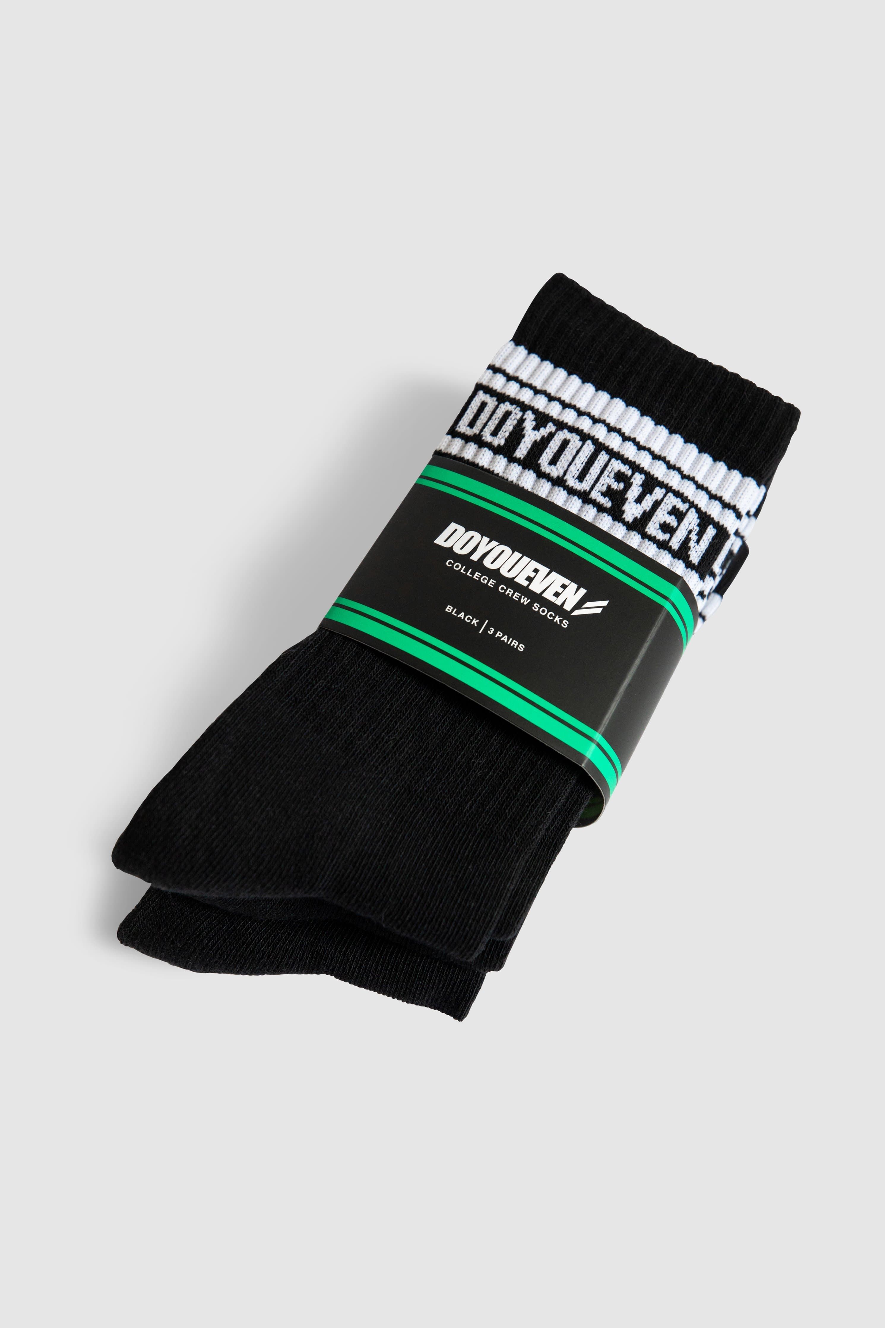 College Crew Socks 3pk - Black sold by DOYOUEVEN product image thumbnail 5