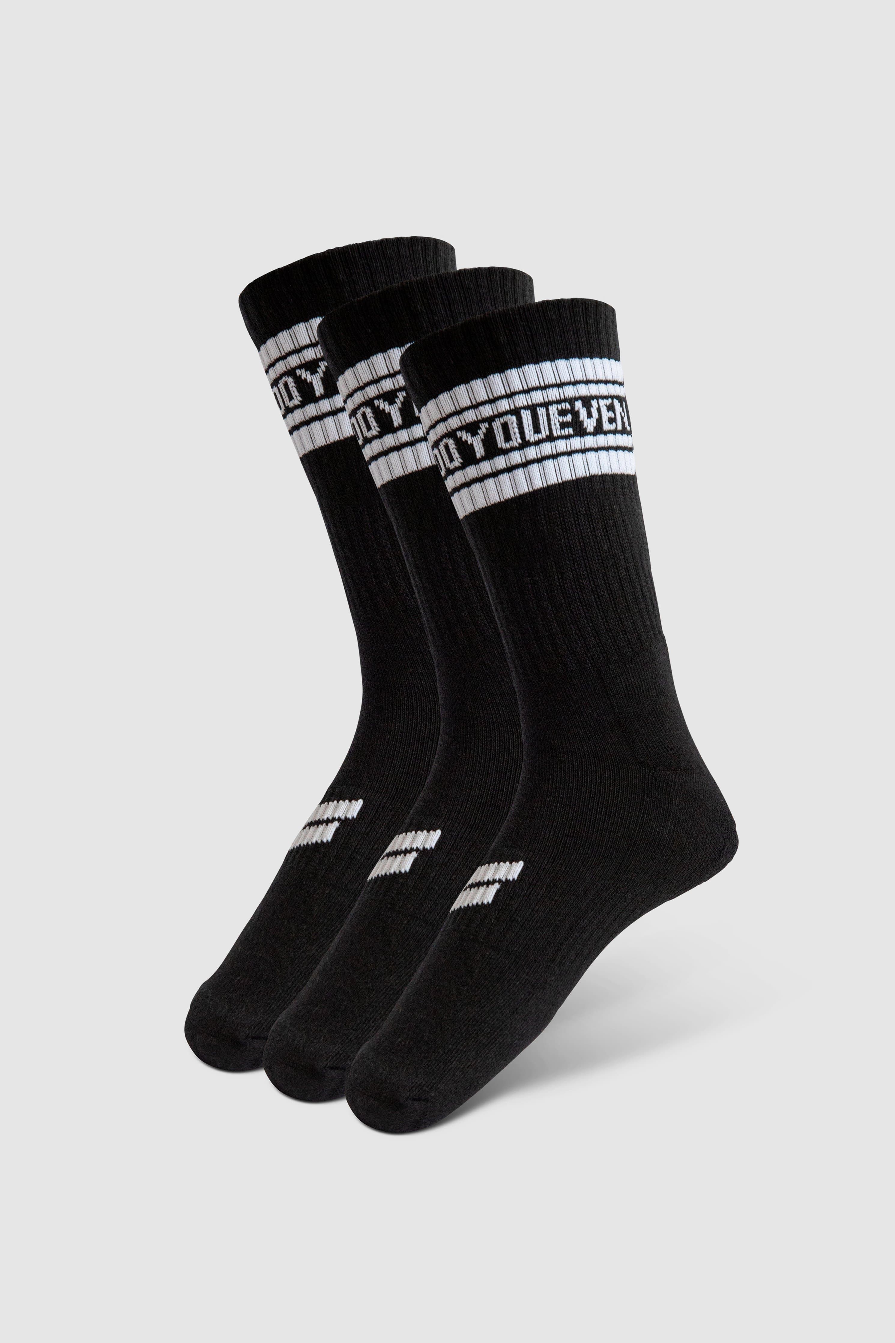 College Crew Socks 3pk - Black sold by DOYOUEVEN product image thumbnail 4