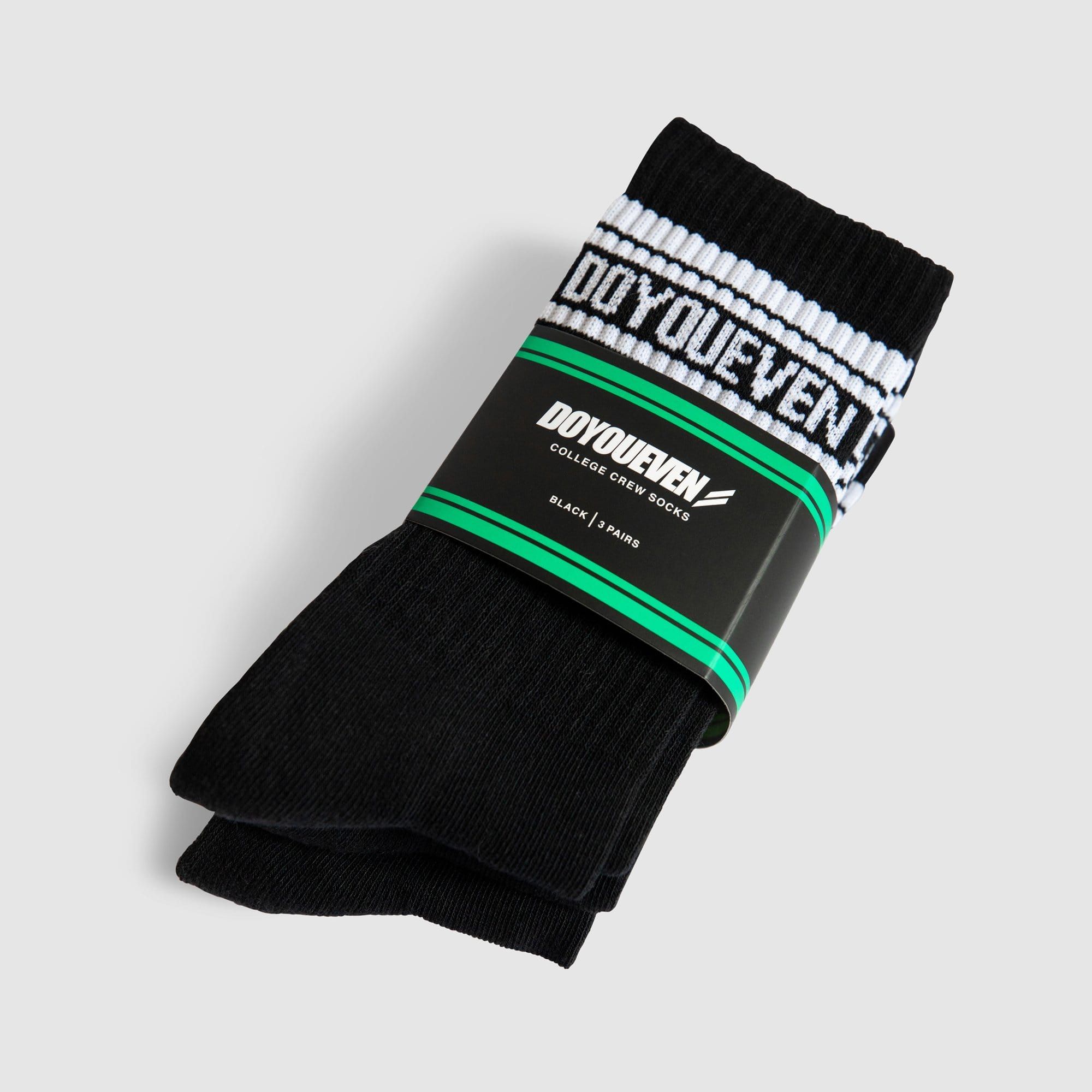College Crew Socks 3pk - Black sold by DOYOUEVEN product image thumbnail 2