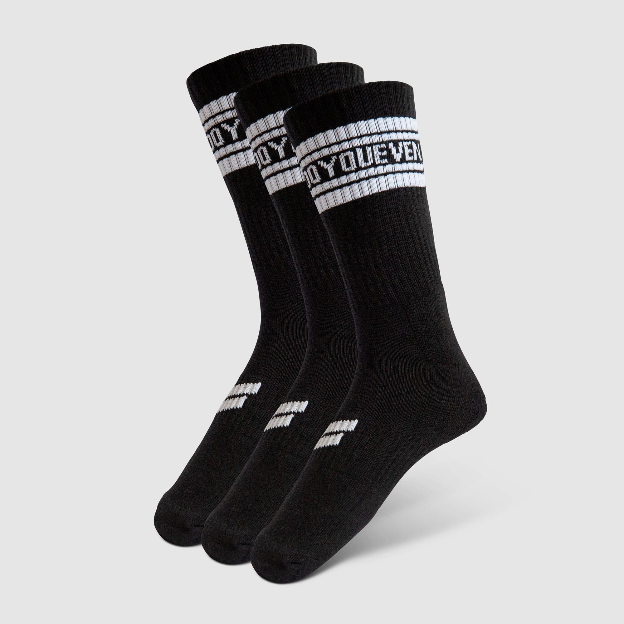 College Crew Socks 3pk - Black sold by DOYOUEVEN