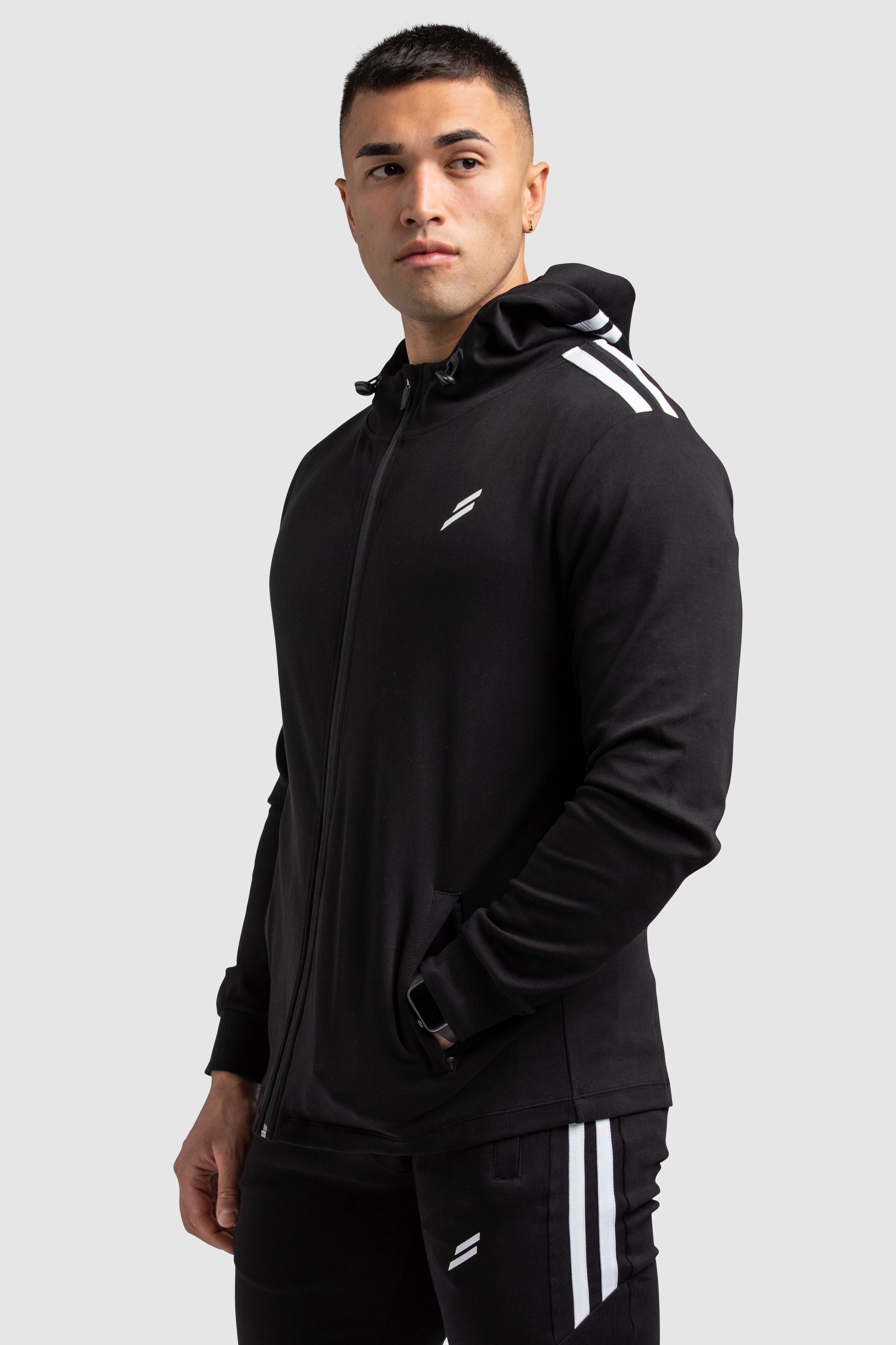 Dual Stripe Hoodie - Black sold by DOYOUEVEN product image thumbnail 4