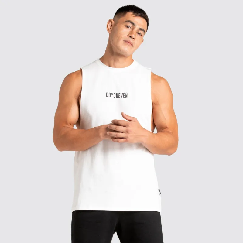 Origin Muscle Tank - White sold by DOYOUEVEN