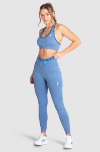 DYE Scrunch Seamless Crop - Slate Blue sold by DOYOUEVEN