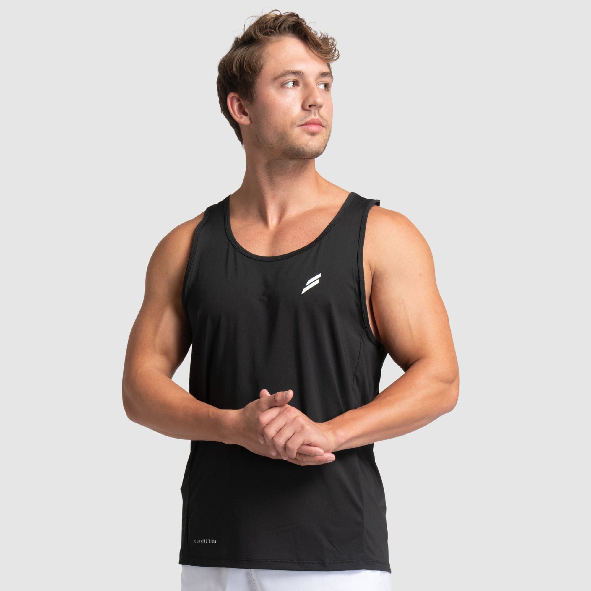 Puremotion Singlet V2 - Black sold by DOYOUEVEN
