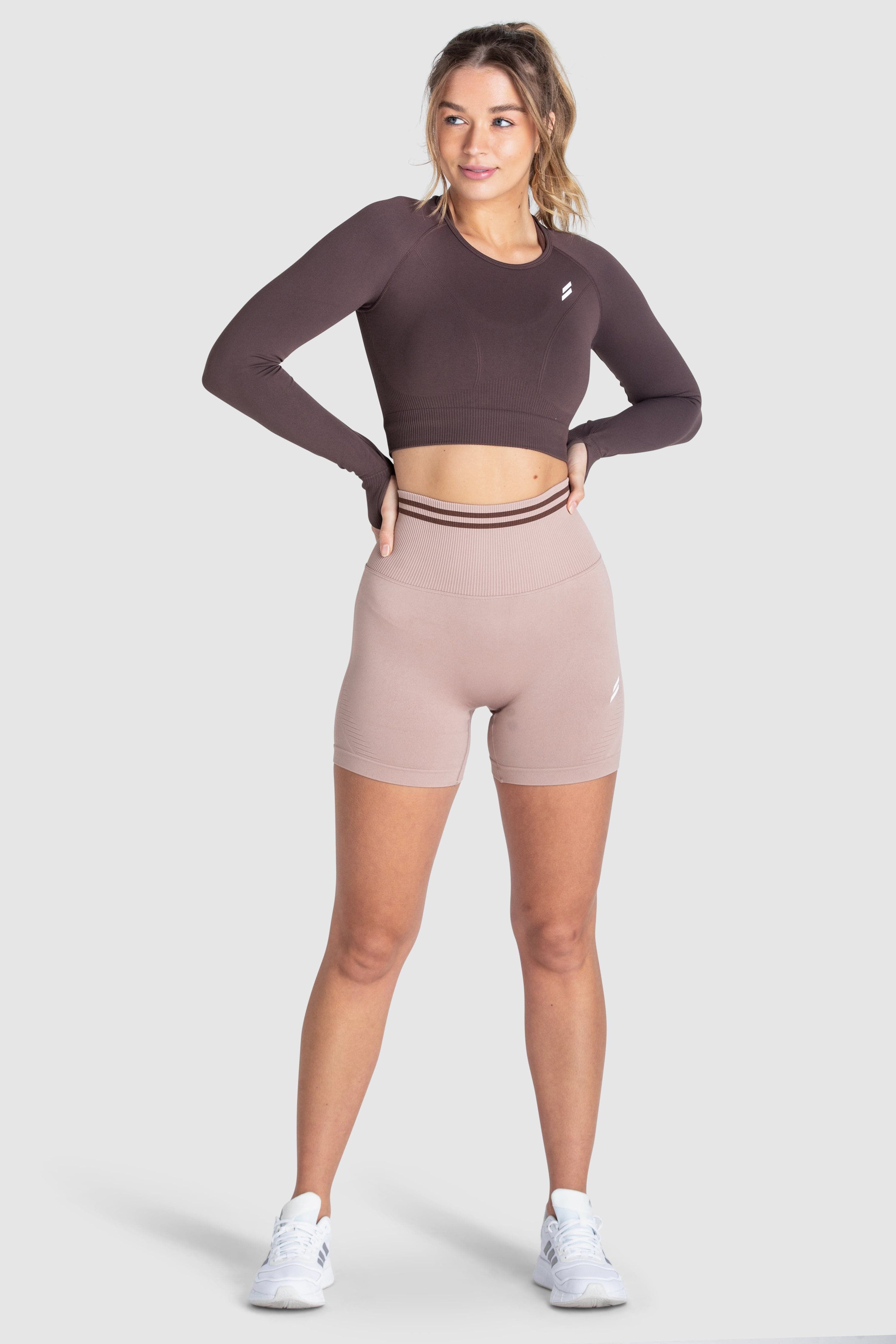 DYE Scrunch Seamless Shorts - Mocha Brown sold by DOYOUEVEN product image thumbnail 7