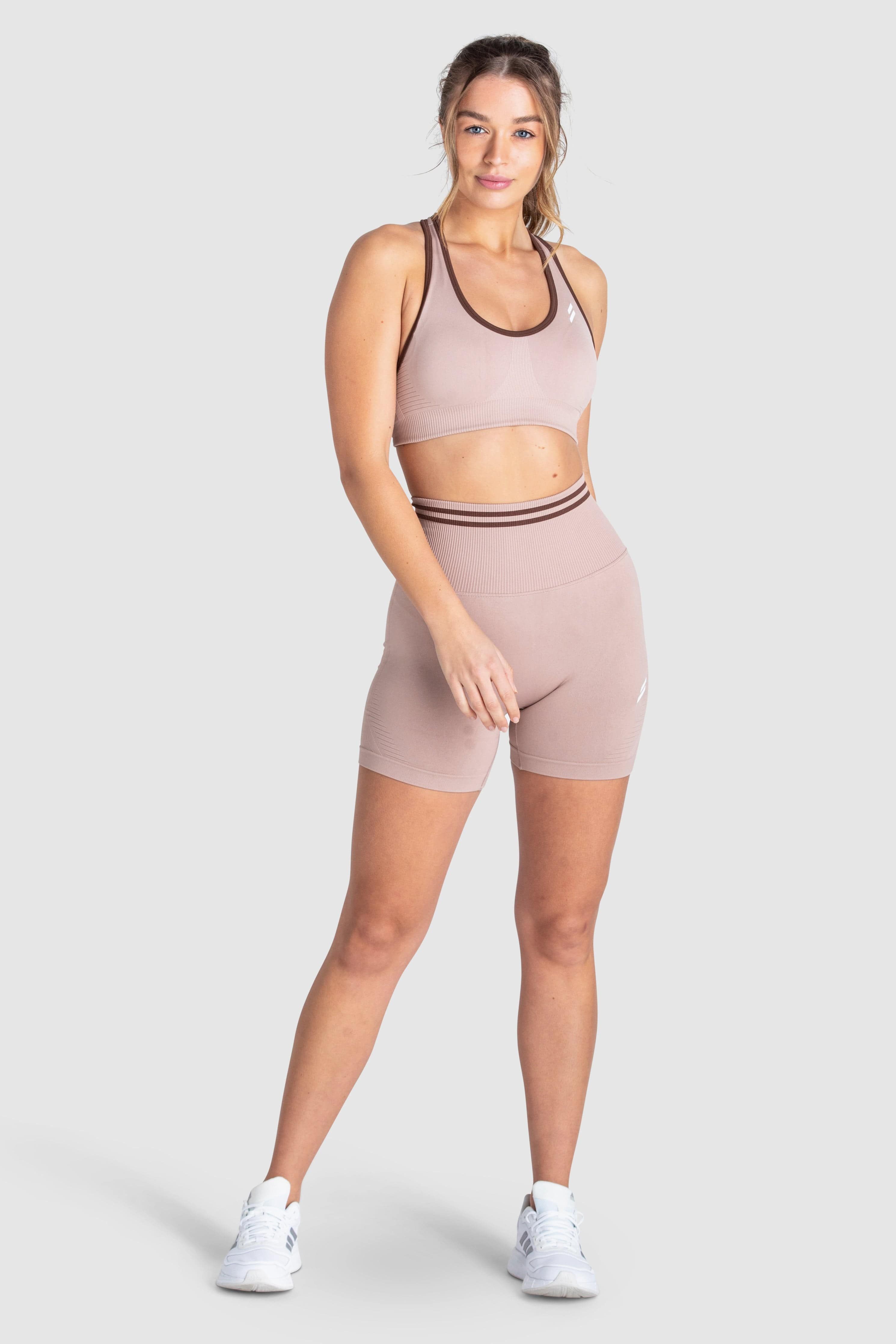 DYE Scrunch Seamless Shorts - Mocha Brown sold by DOYOUEVEN product image thumbnail 4