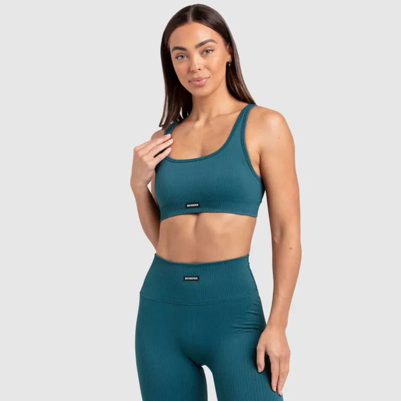 Ribbed Seamless Crop - Forest Green sold by DOYOUEVEN