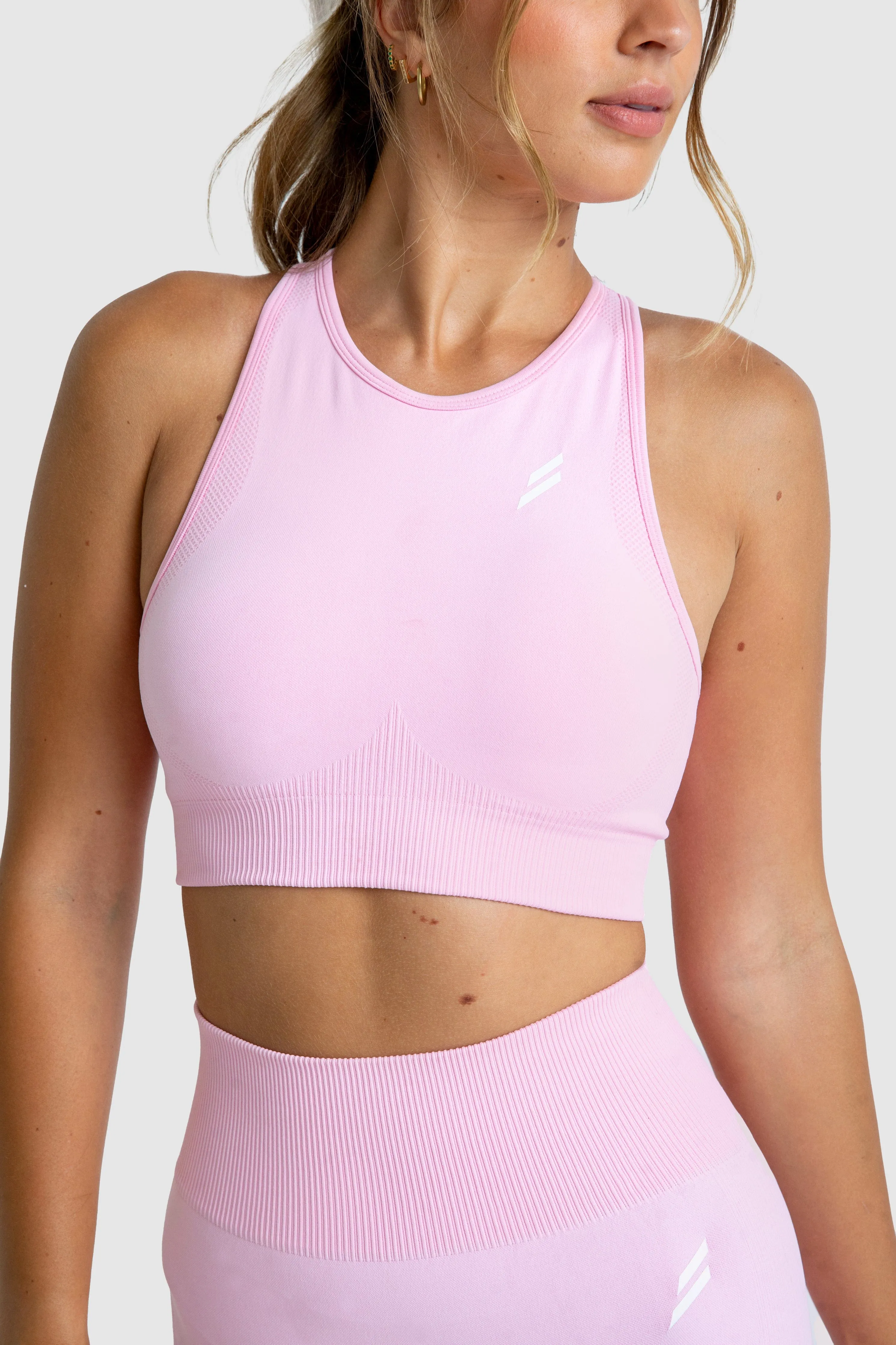 Impact Solid High-Neck Crop - Pastel Pink sold by DOYOUEVEN product image thumbnail 5
