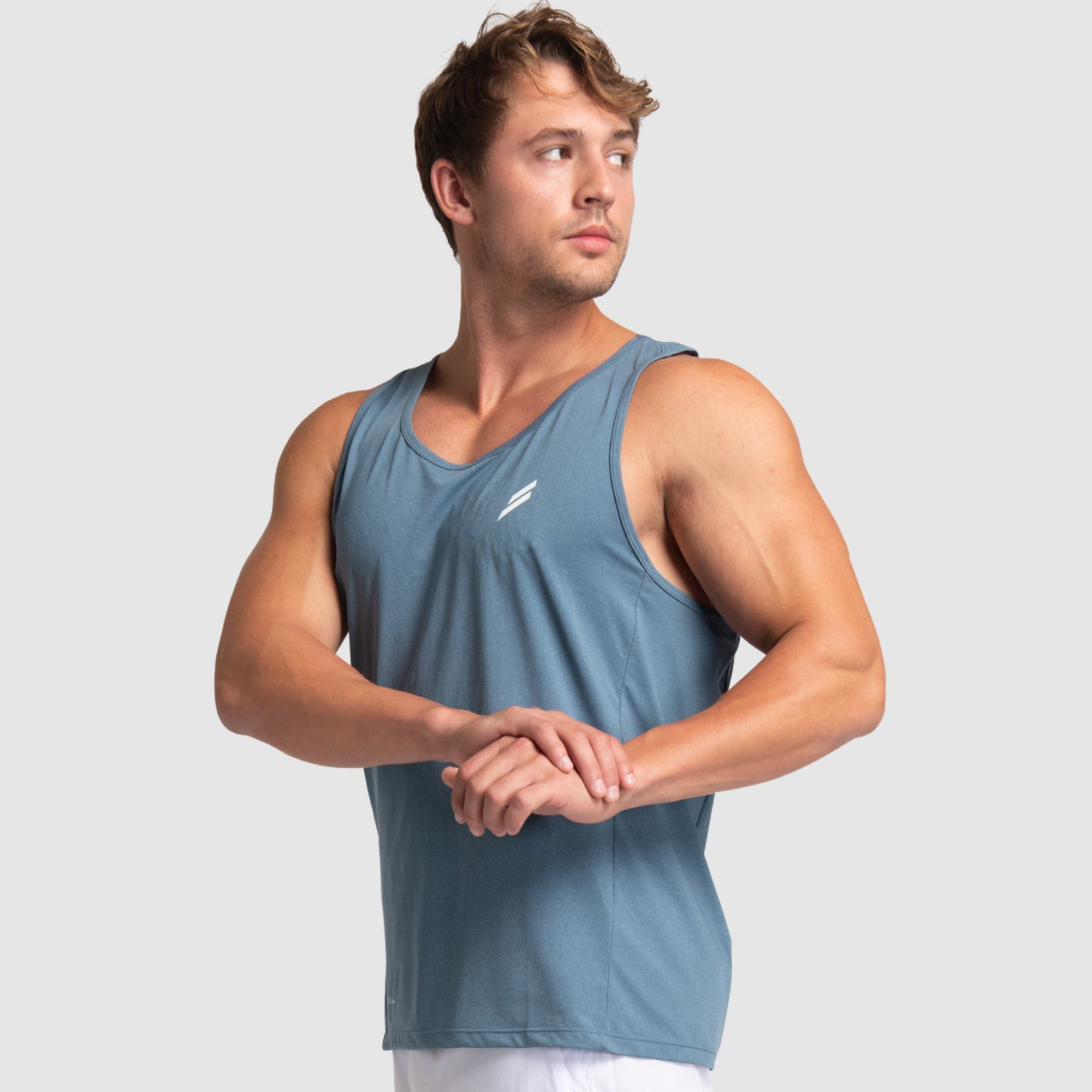 Puremotion Singlet V2 - Steel Blue sold by DOYOUEVEN