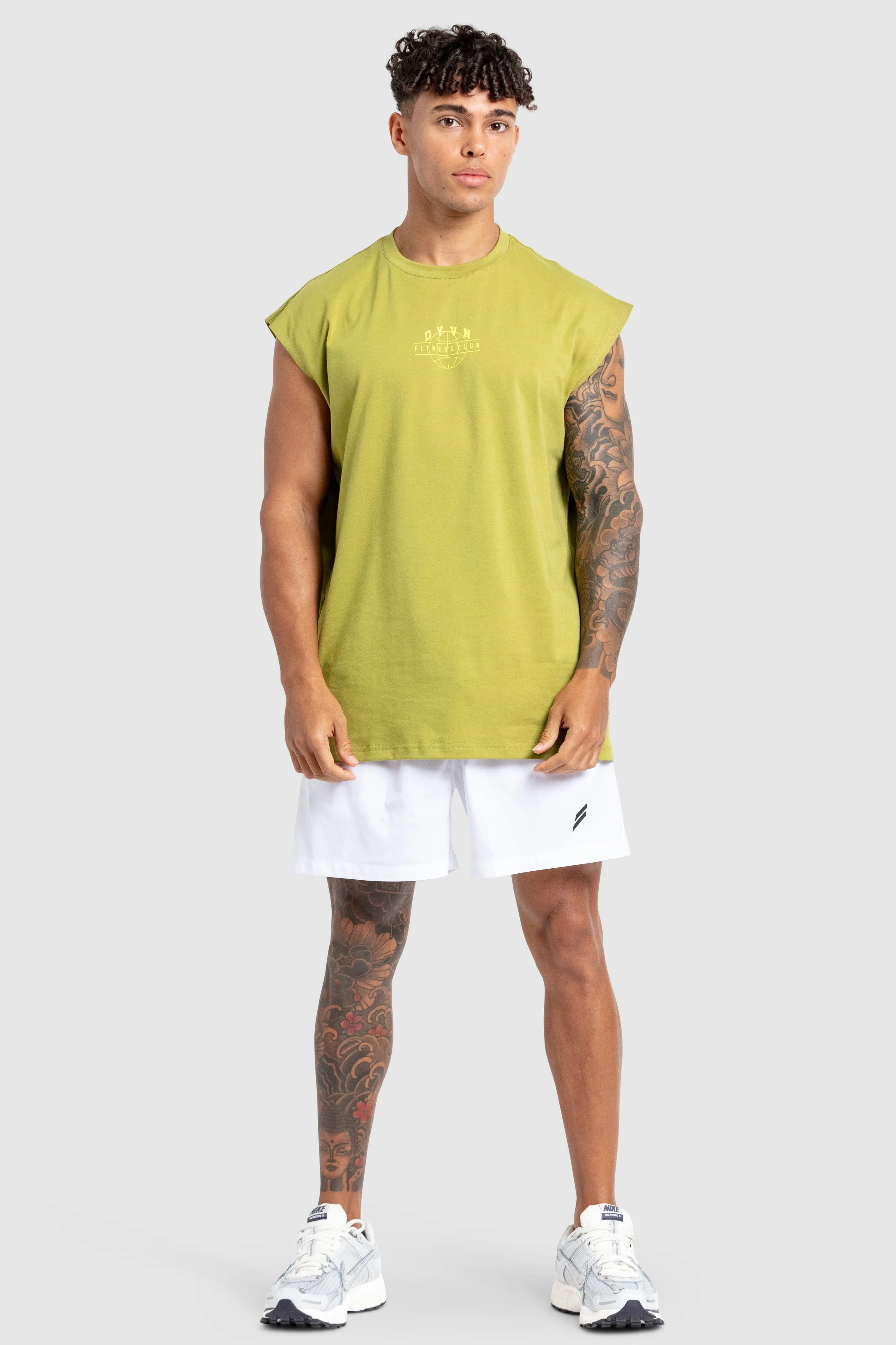 DYVN' Fitness Club Cut Off Tank - Olive Green sold by DOYOUEVEN product image thumbnail 5