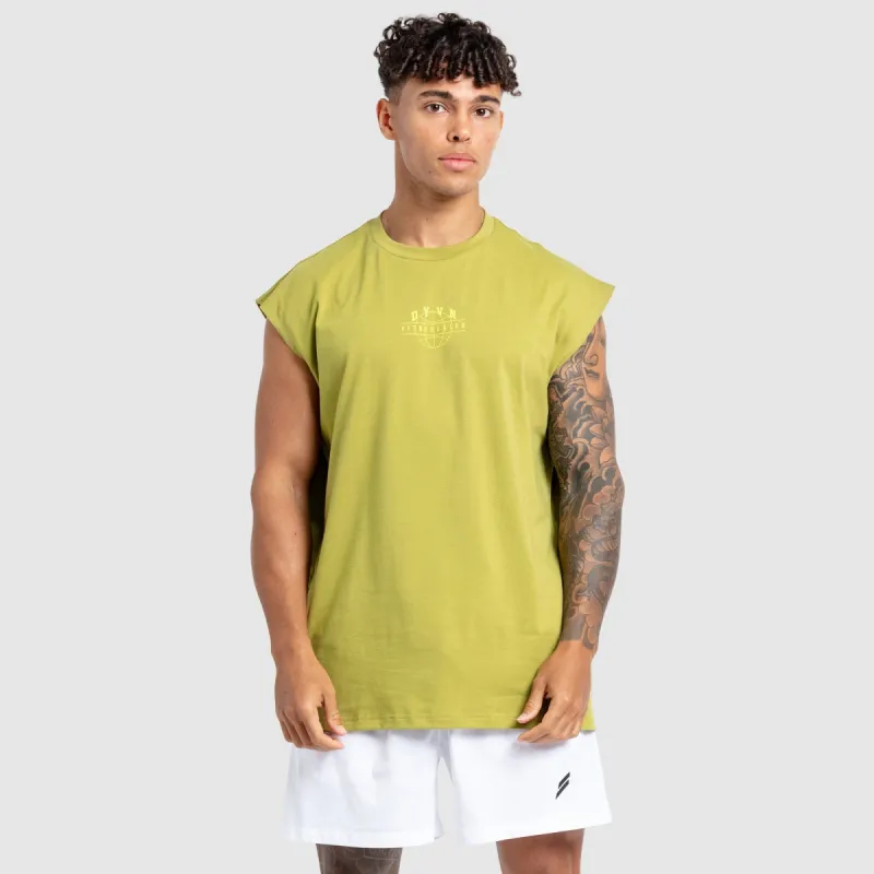 DYVN' Fitness Club Cut Off Tank - Olive Green sold by DOYOUEVEN