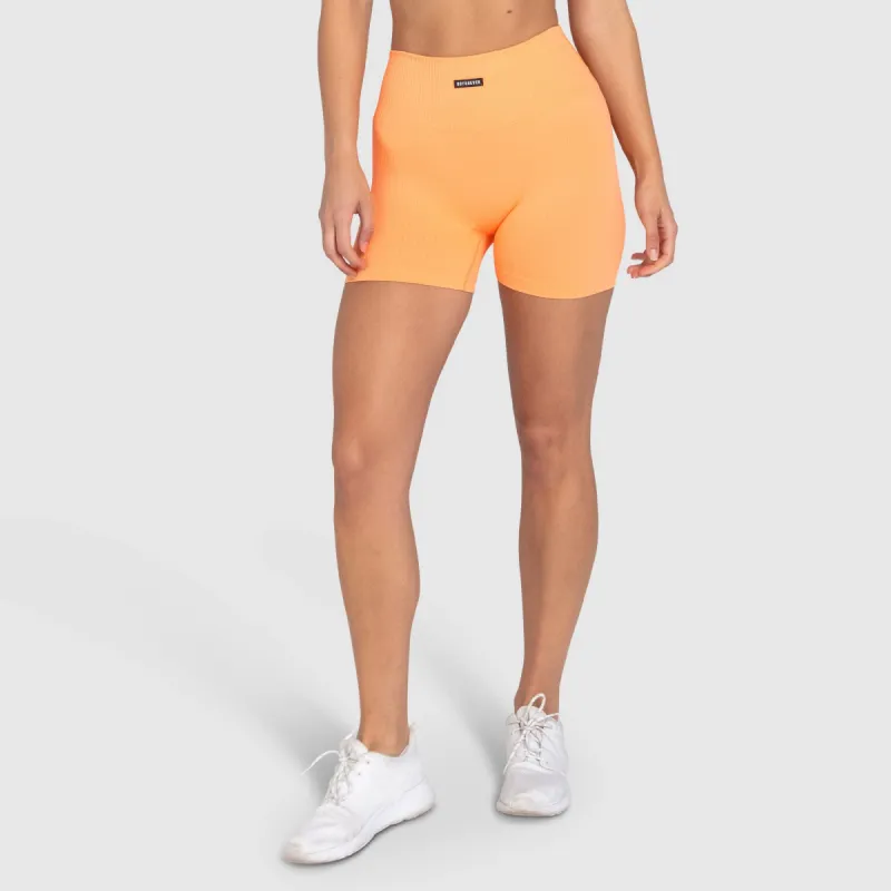 Ribbed Seamless Shorts - Mango Orange sold by DOYOUEVEN