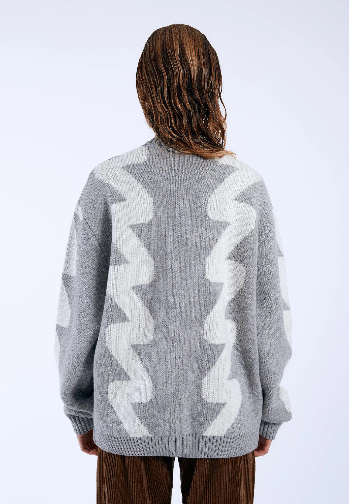 Tom Cardigan - Grey Melange Wave sold by Dr. Denim product image thumbnail 5