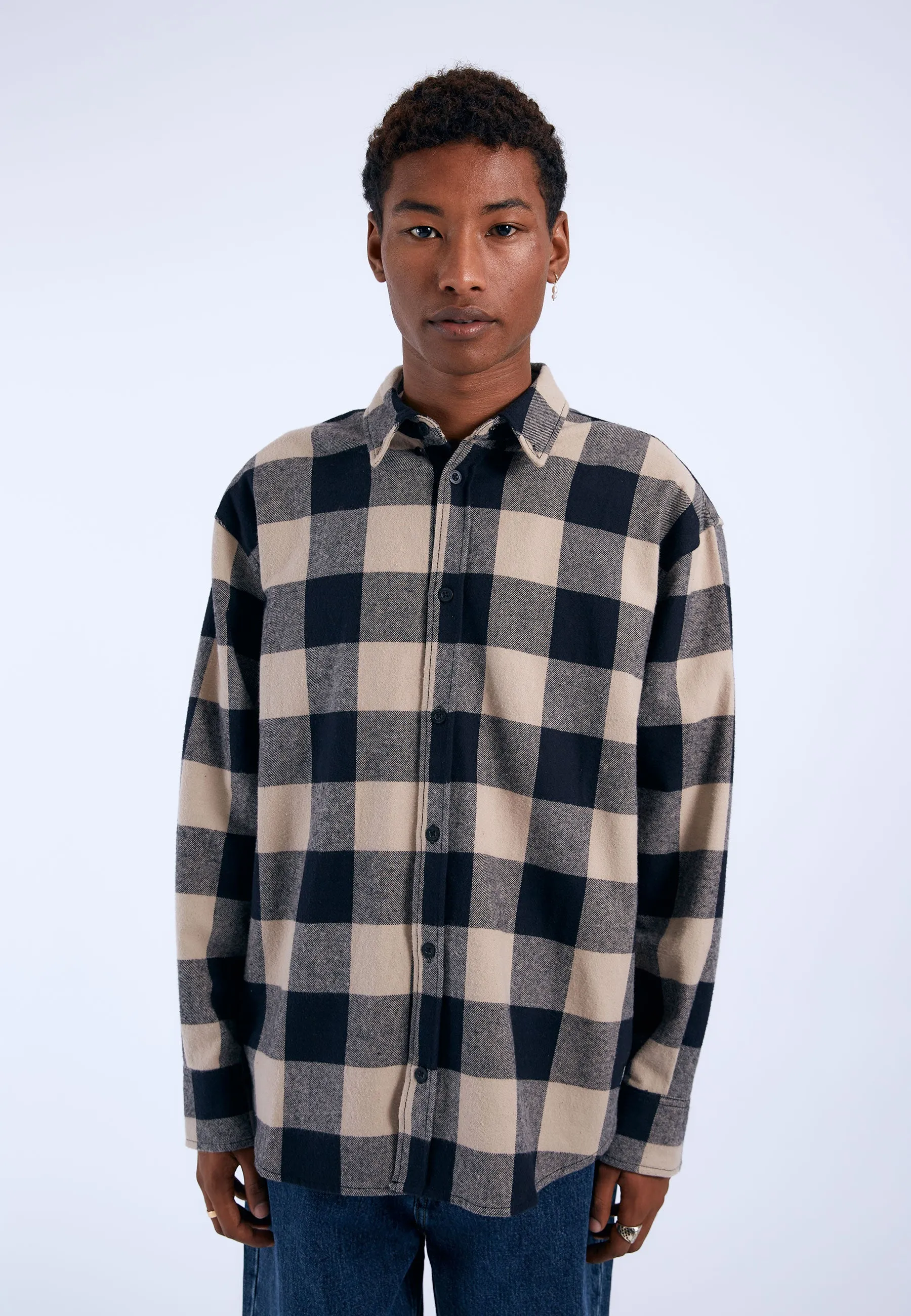 Ray Shirt - Pale Taupe Check sold by Dr. Denim product image thumbnail 5