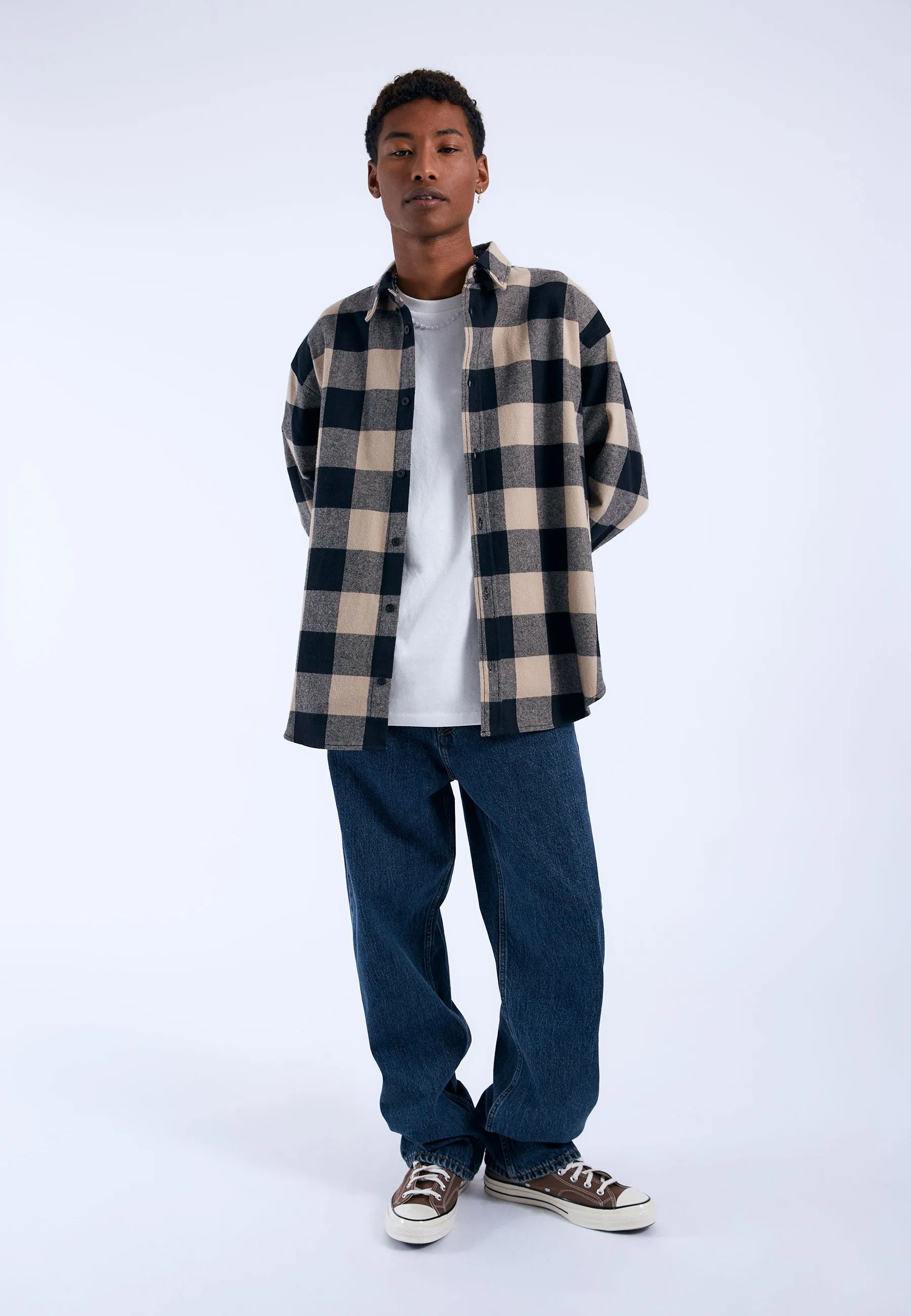 Ray Shirt - Pale Taupe Check sold by Dr. Denim product image thumbnail 3