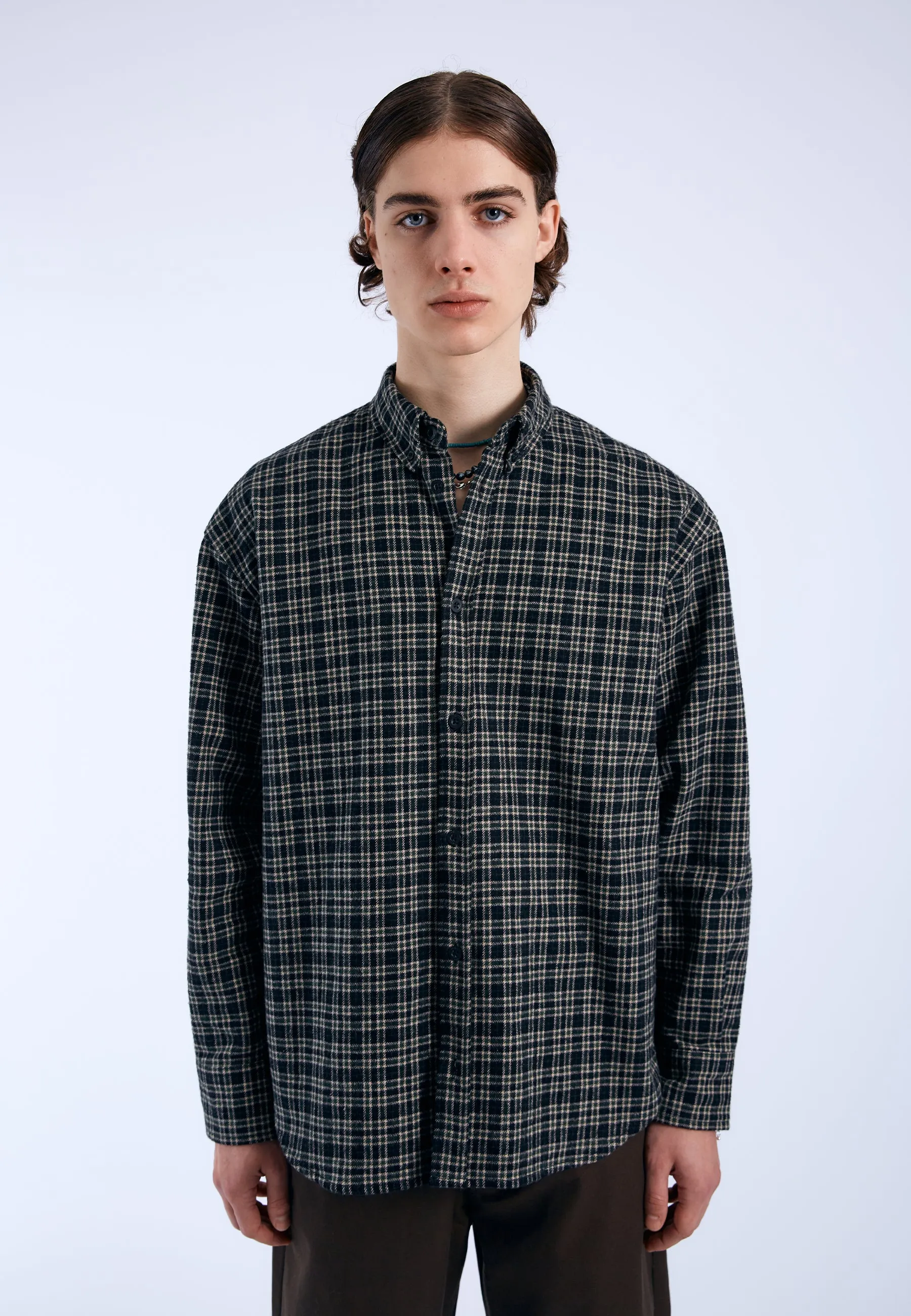 Ray Shirt - Tiny Mountain Check sold by Dr. Denim product image thumbnail 5
