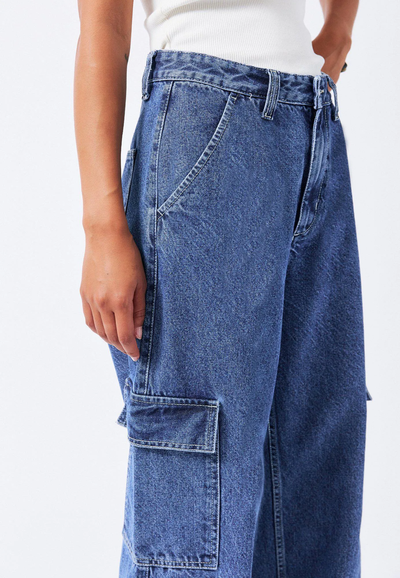 Donna Cargo Pants - Pebble Mid Stone sold by Dr. Denim product image thumbnail 4