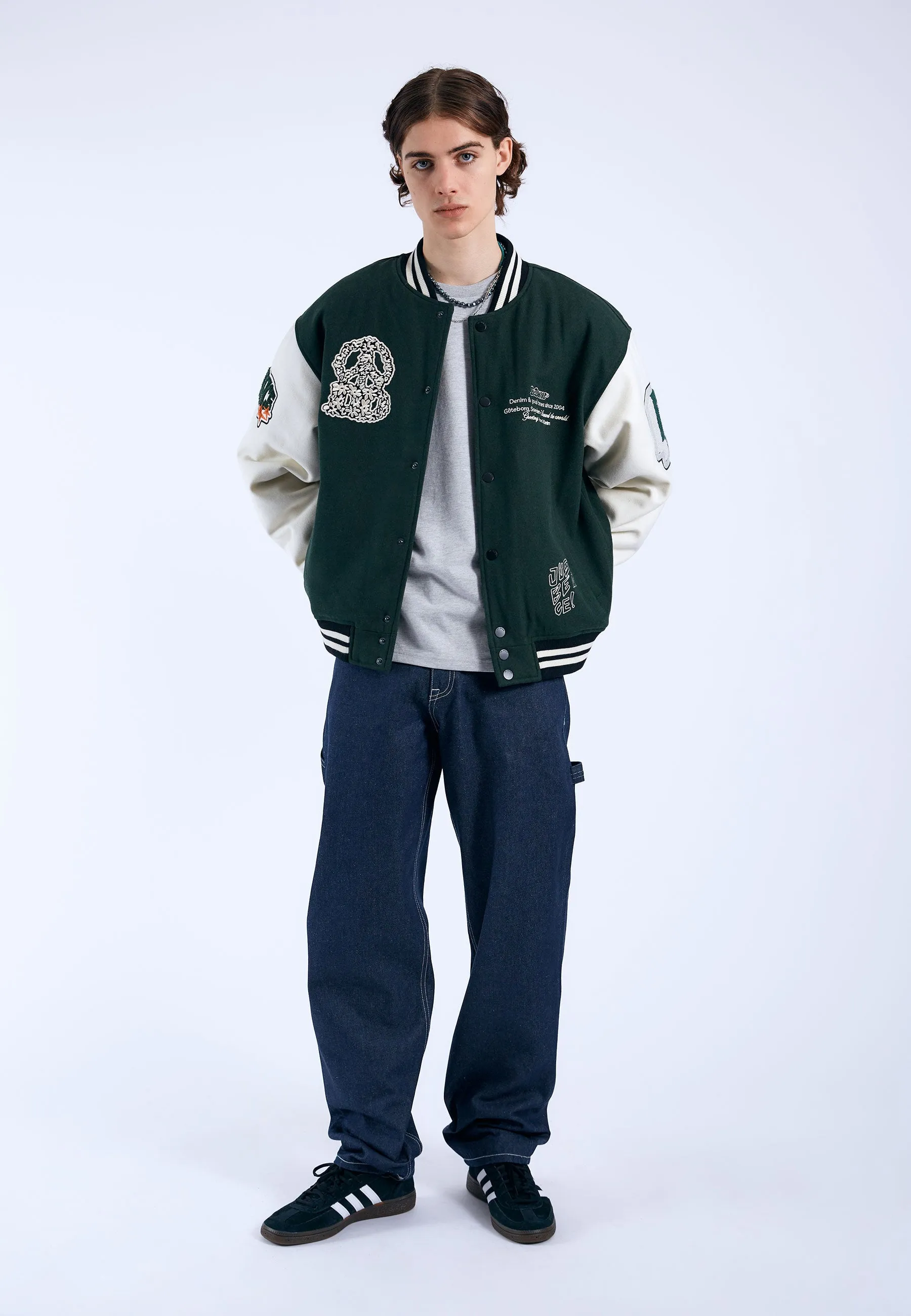 Annivarsity Jacket - Green Patched sold by Dr. Denim product image thumbnail 2