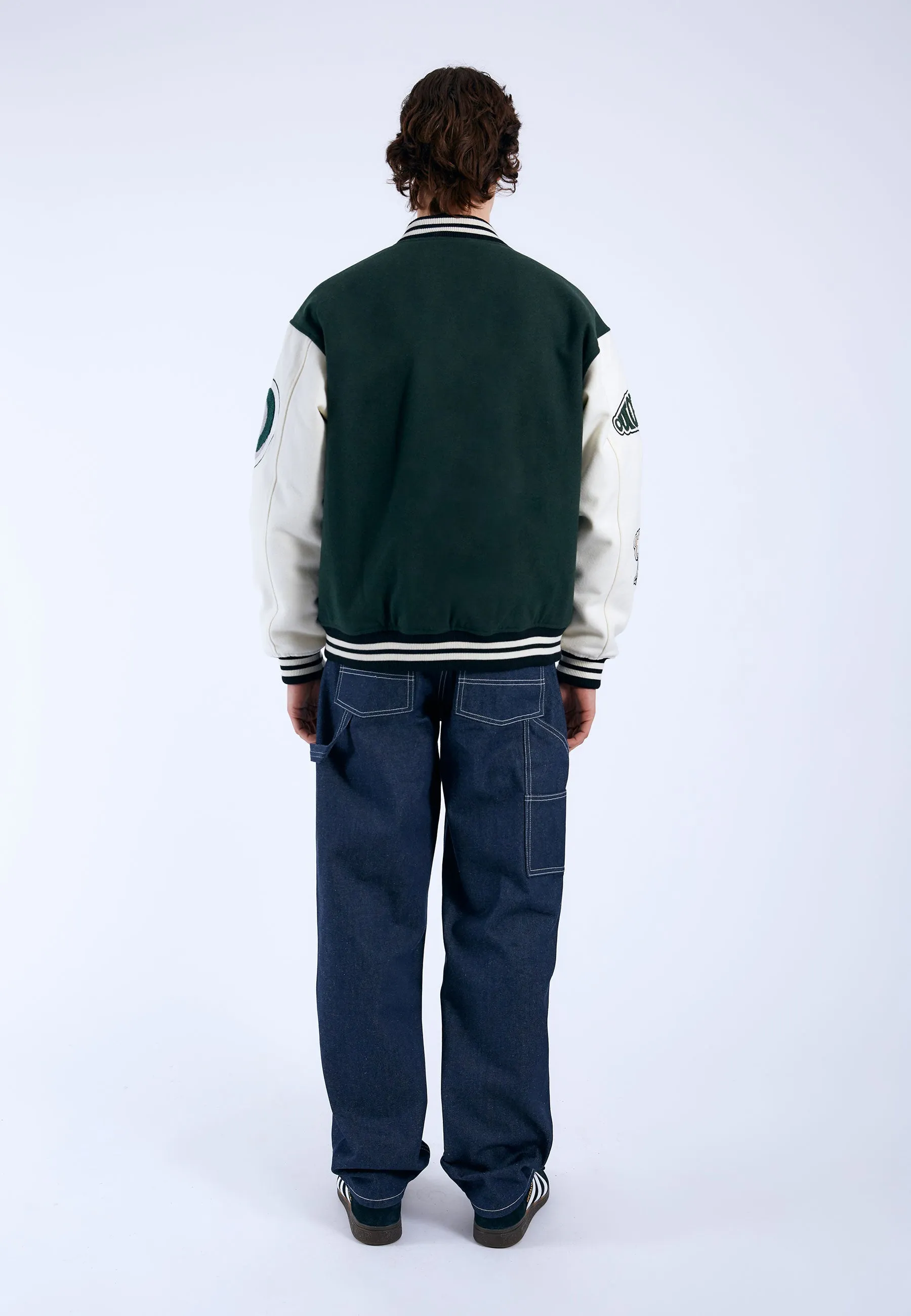 Annivarsity Jacket - Green Patched sold by Dr. Denim product image thumbnail 4