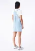 Connie Dungaree Dress - Pebble Superlight Retro sold by Dr. Denim