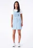 Connie Dungaree Dress - Pebble Superlight Retro sold by Dr. Denim