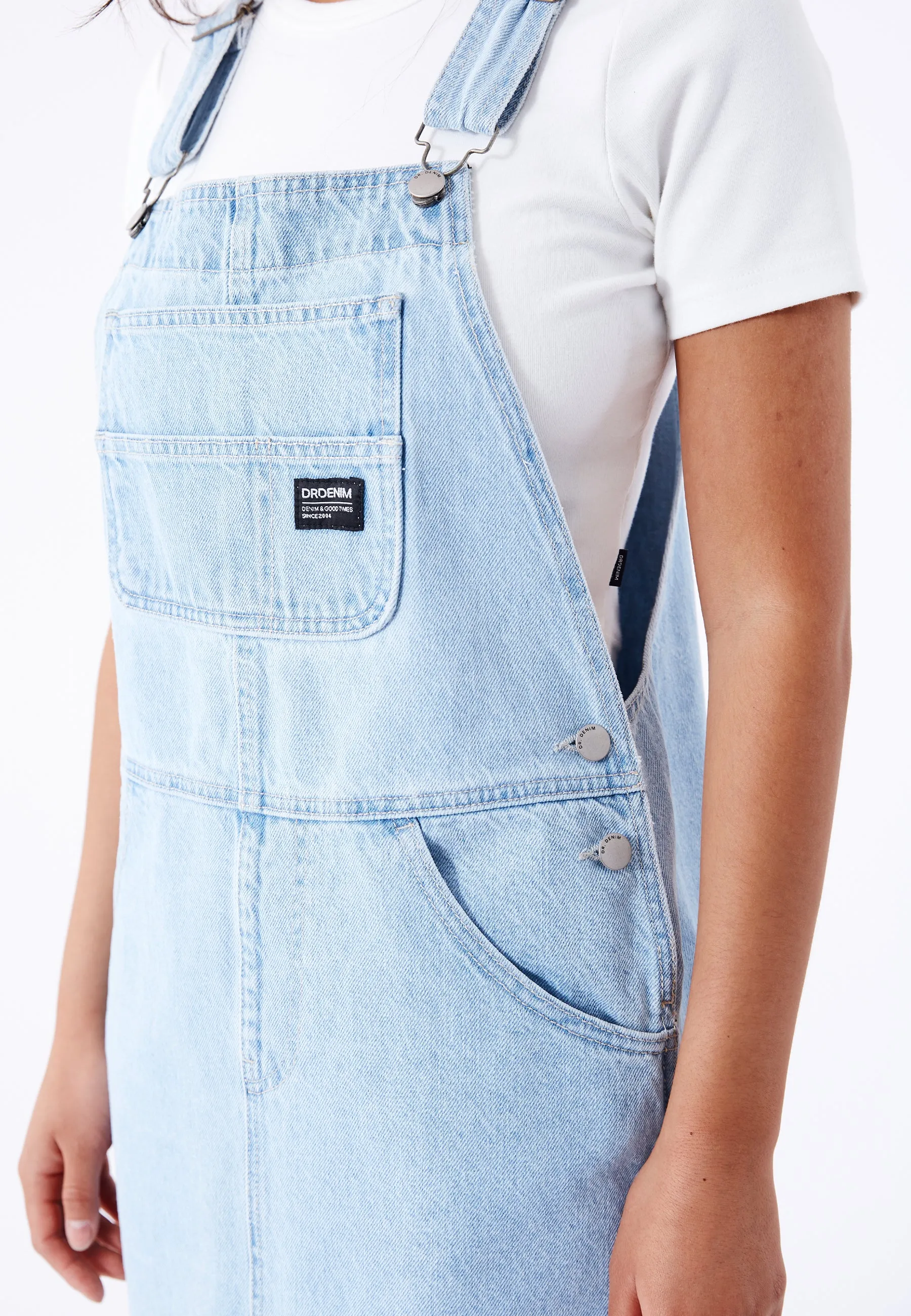 Connie Dungaree Dress - Pebble Superlight Retro sold by Dr. Denim product image thumbnail 3