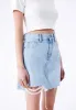 Echo Skirt - Stream Light Trashed Hem sold by Dr. Denim
