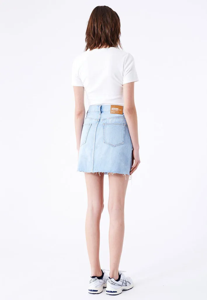 Echo Skirt - Stream Light Trashed Hem sold by Dr. Denim product image thumbnail 2
