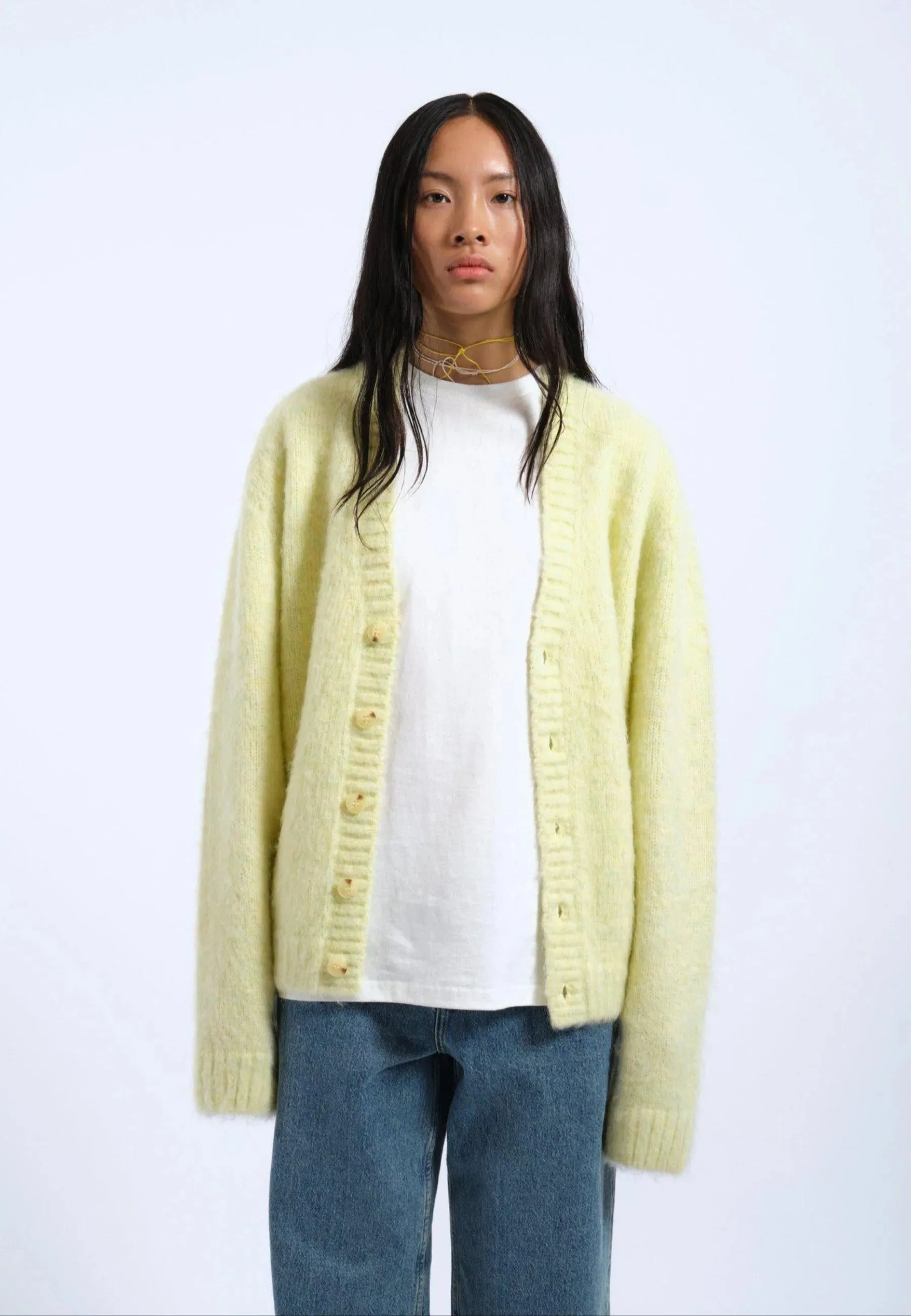 Tom Cardigan - Brushed Light Yellow sold by Dr. Denim product image thumbnail 3