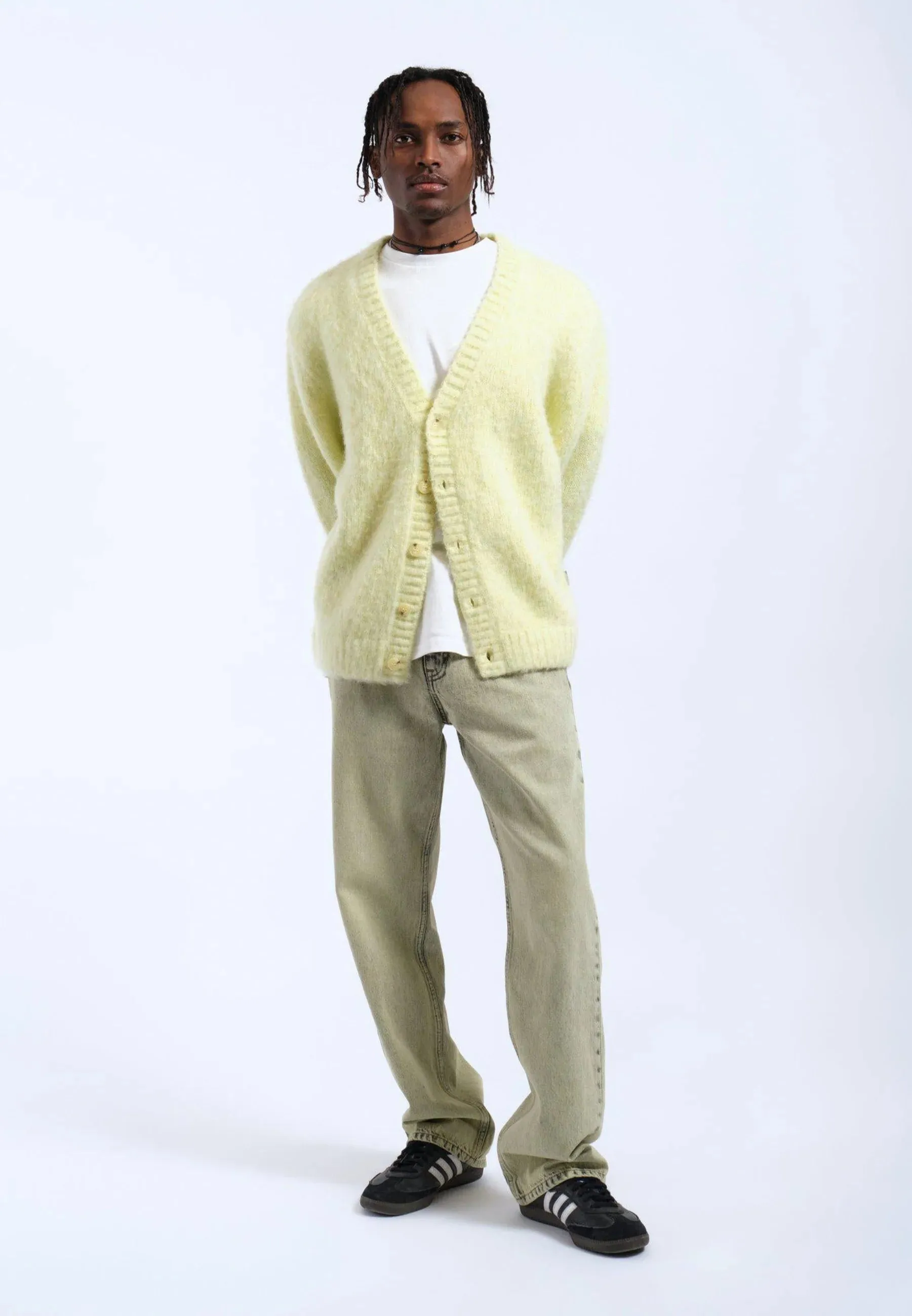 Tom Cardigan - Brushed Light Yellow sold by Dr. Denim product image thumbnail 2