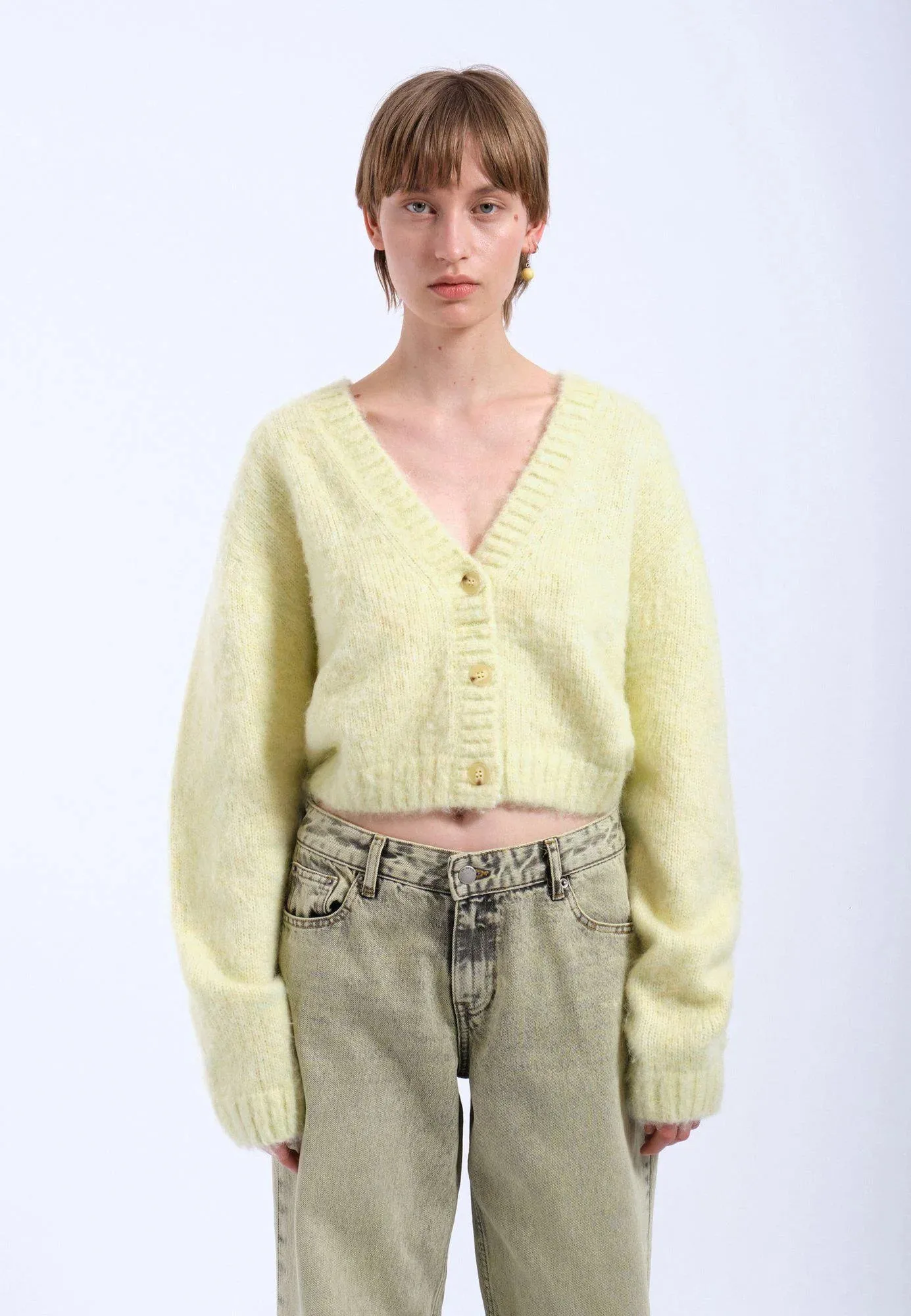 Betty Cardigan - Brushed Light Yellow sold by Dr. Denim
