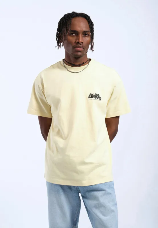Trooper Tee - Light Yellow Flower Times sold by Dr. Denim