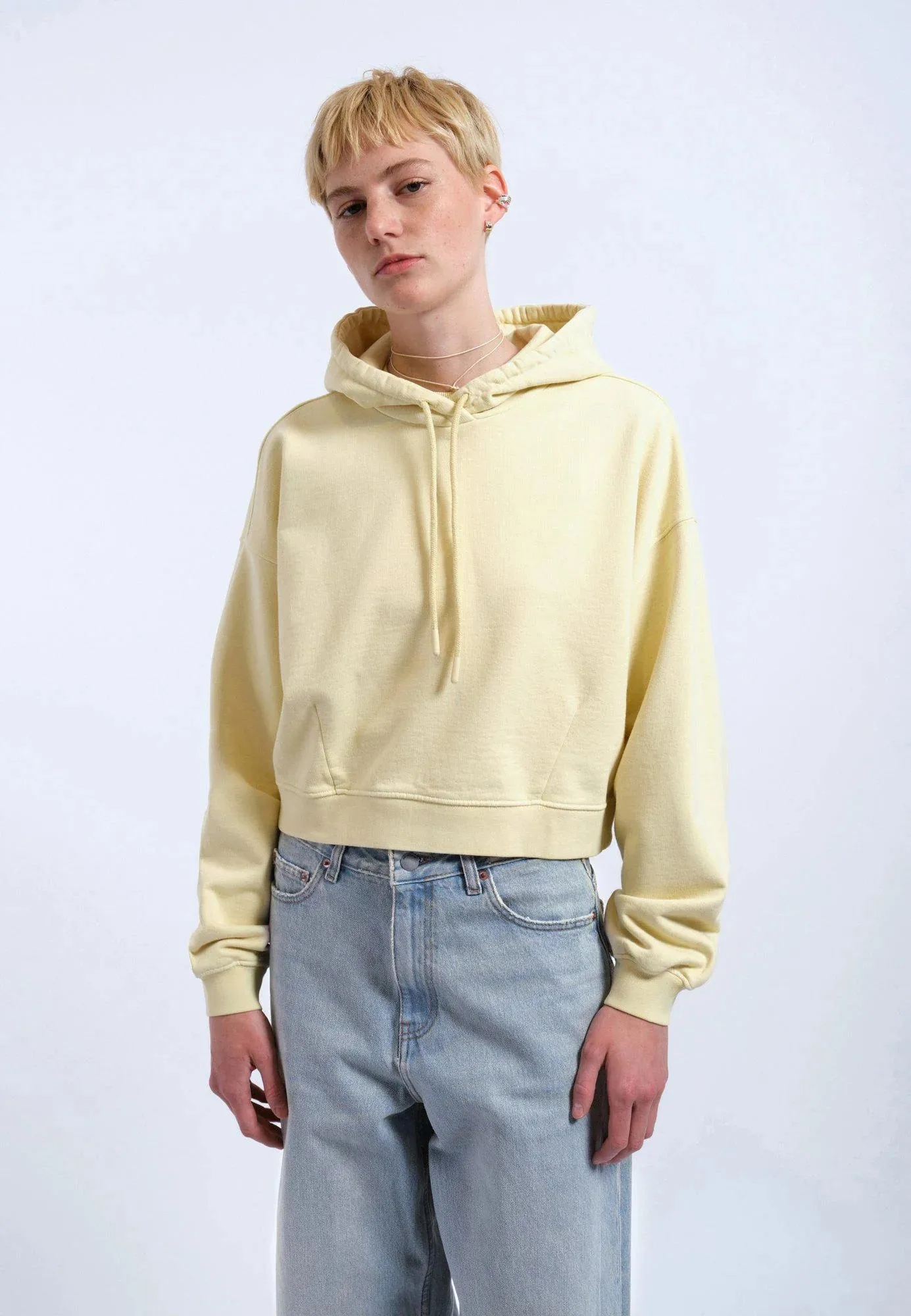 Ethel Hoodie - Washed Light Yellow sold by Dr. Denim