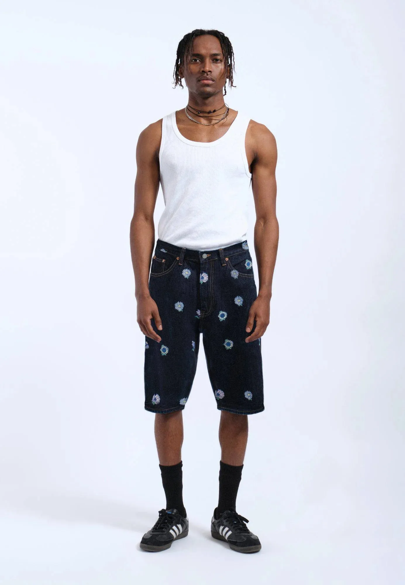 Omar Shorts - Stream Rinse Flower sold by Dr. Denim
