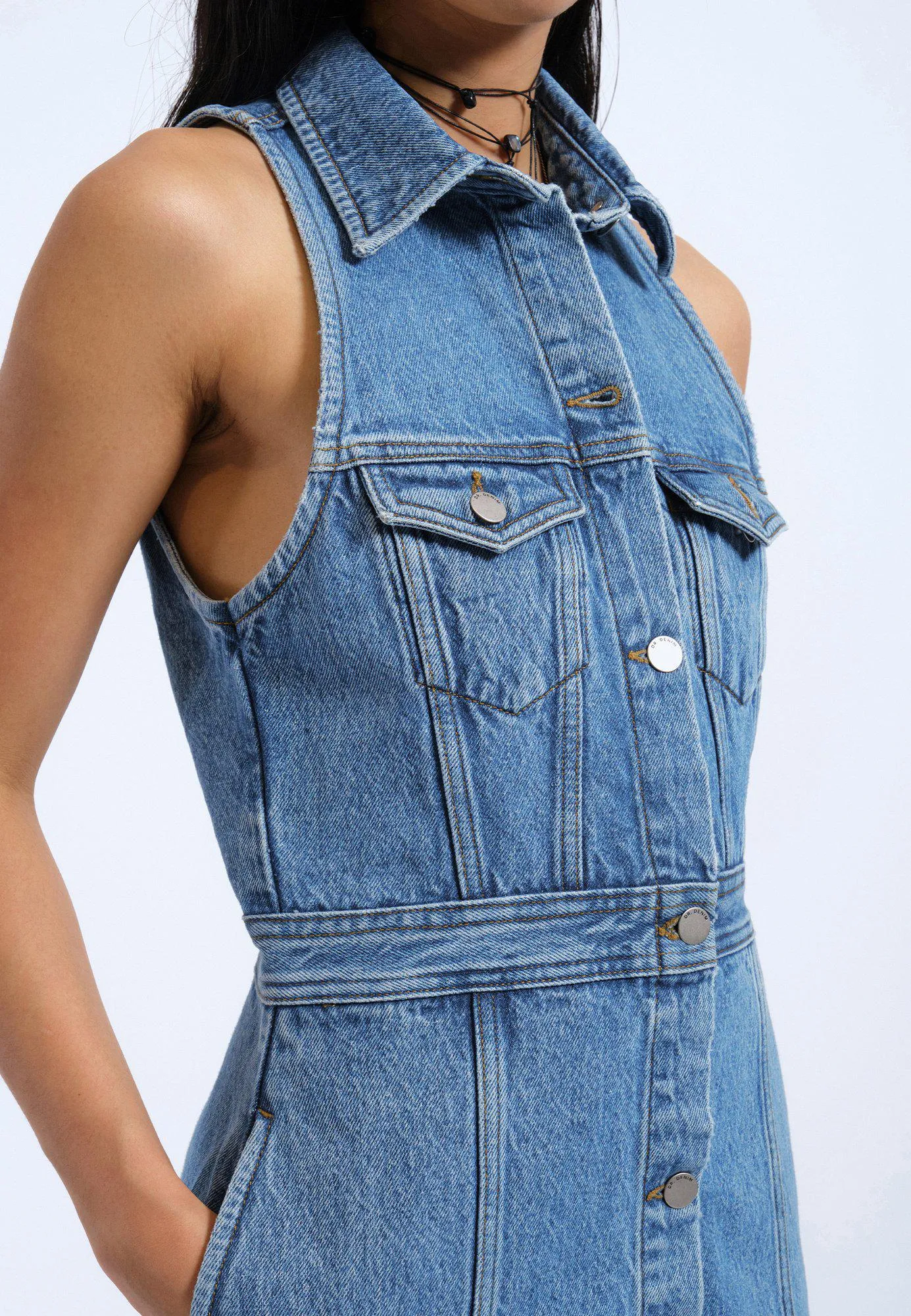Kinsley Dress - Stream Sky Retro sold by Dr. Denim product image thumbnail 3