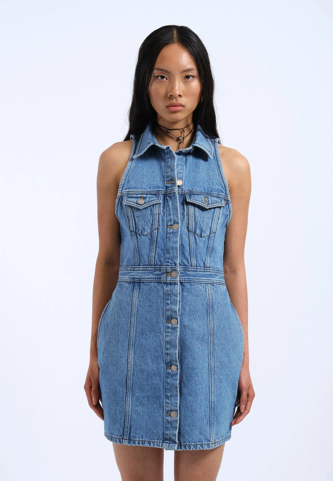 Kinsley Dress - Stream Sky Retro sold by Dr. Denim product image thumbnail 2