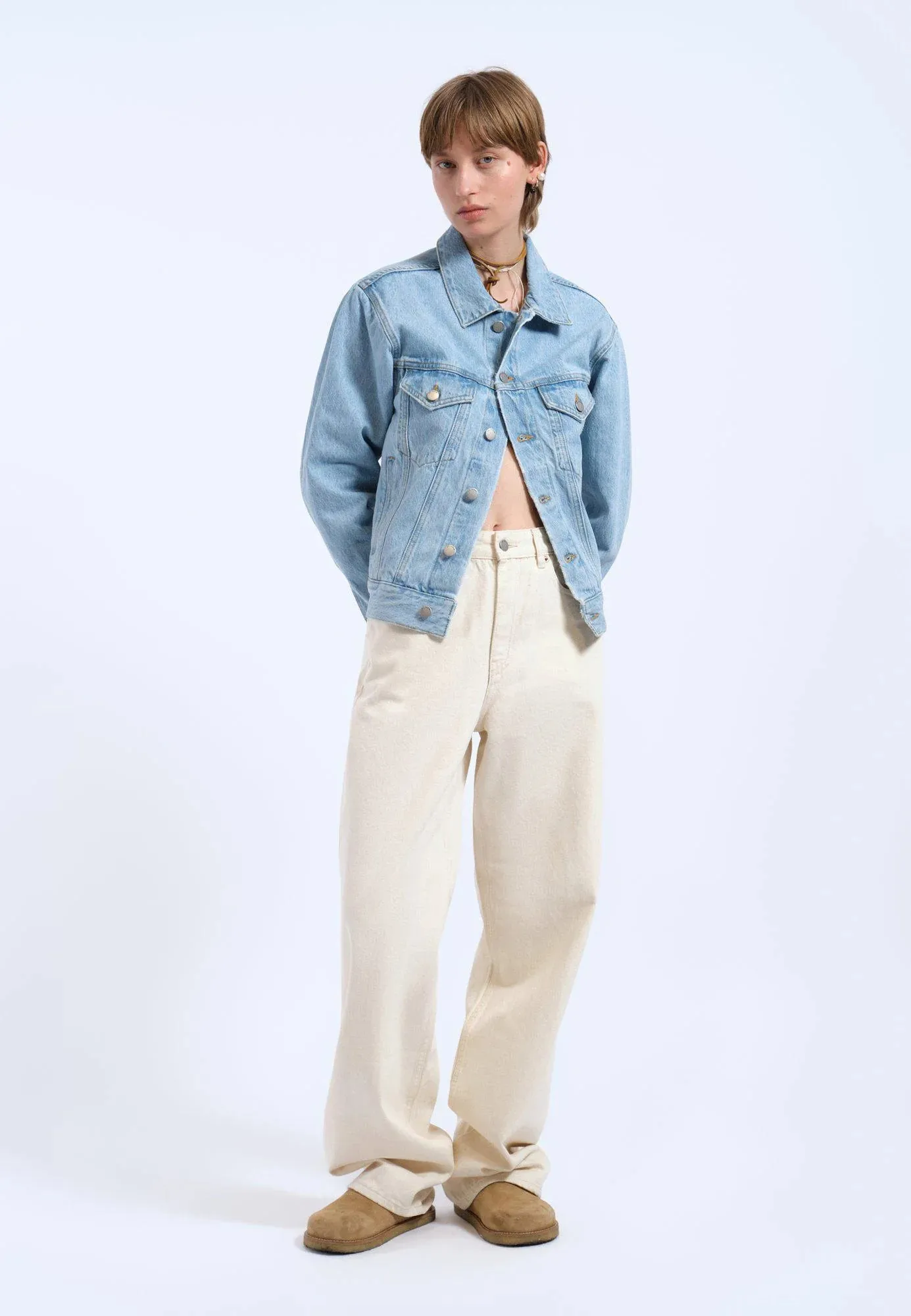 Joey Trucker Jacket - Stream Light Retro sold by Dr. Denim product image thumbnail 3