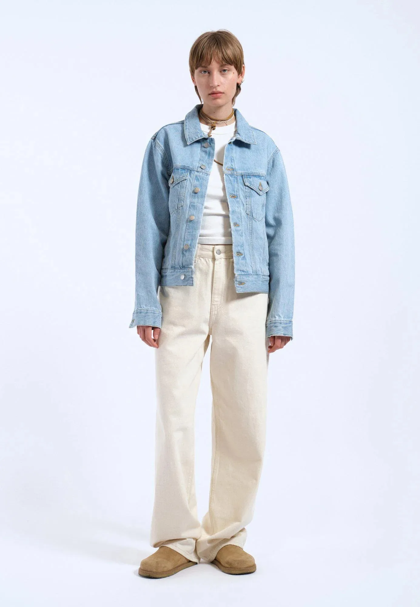 Joey Trucker Jacket - Stream Light Retro sold by Dr. Denim product image thumbnail 2