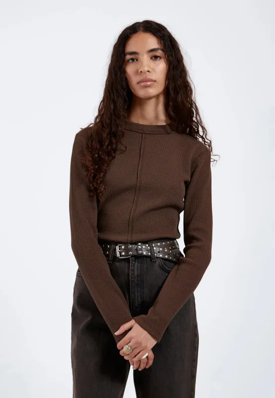 Stella Waffle Top - Chocolate made by Dr. Denim